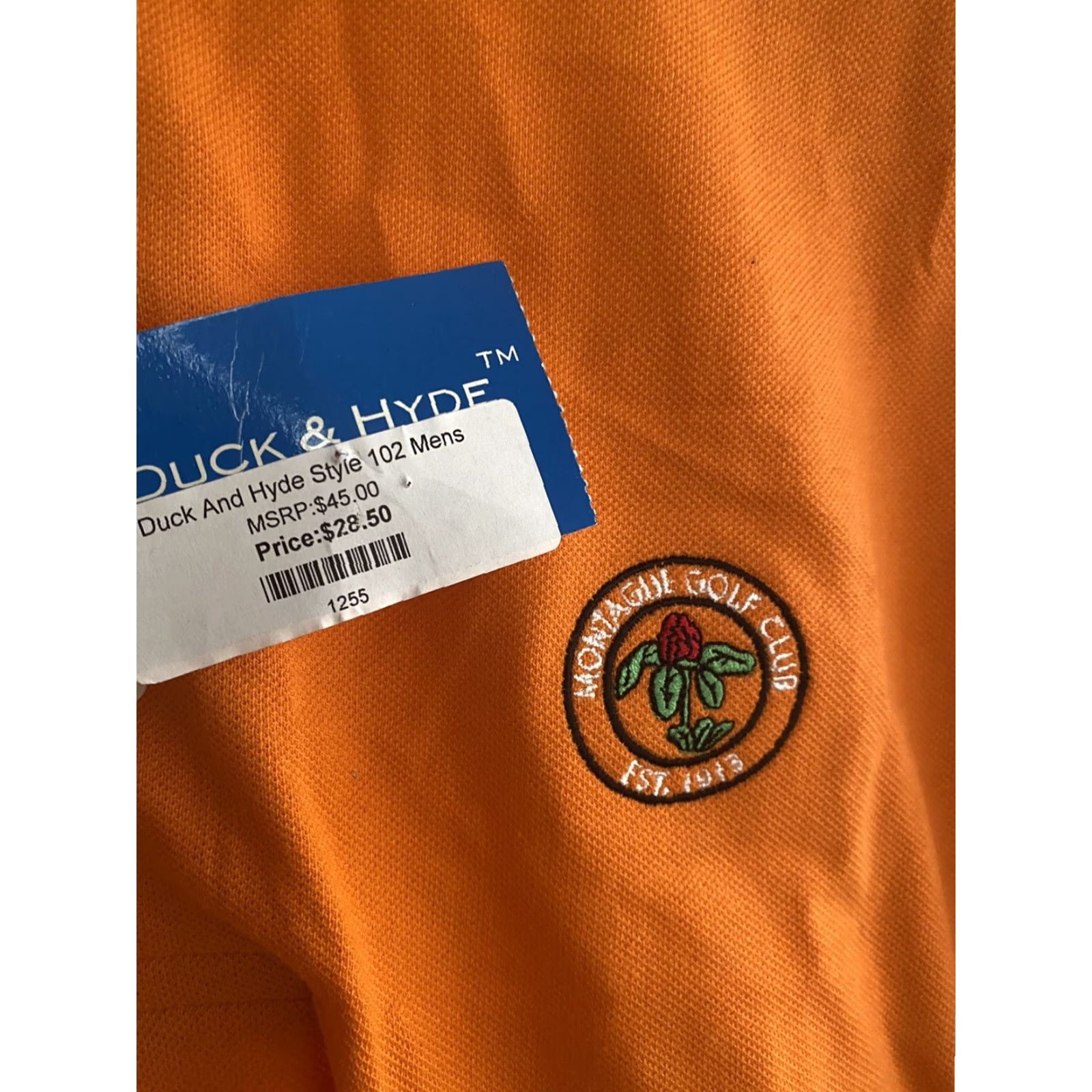Vintage VINTAGE Duck & Hyde Polo Shirt Montague Club Orange M NWT Mens Short Sleeve Collared 100% Cotton Golf Polo Size US M / EU 48-50 / 2 - 4 Thumbnail