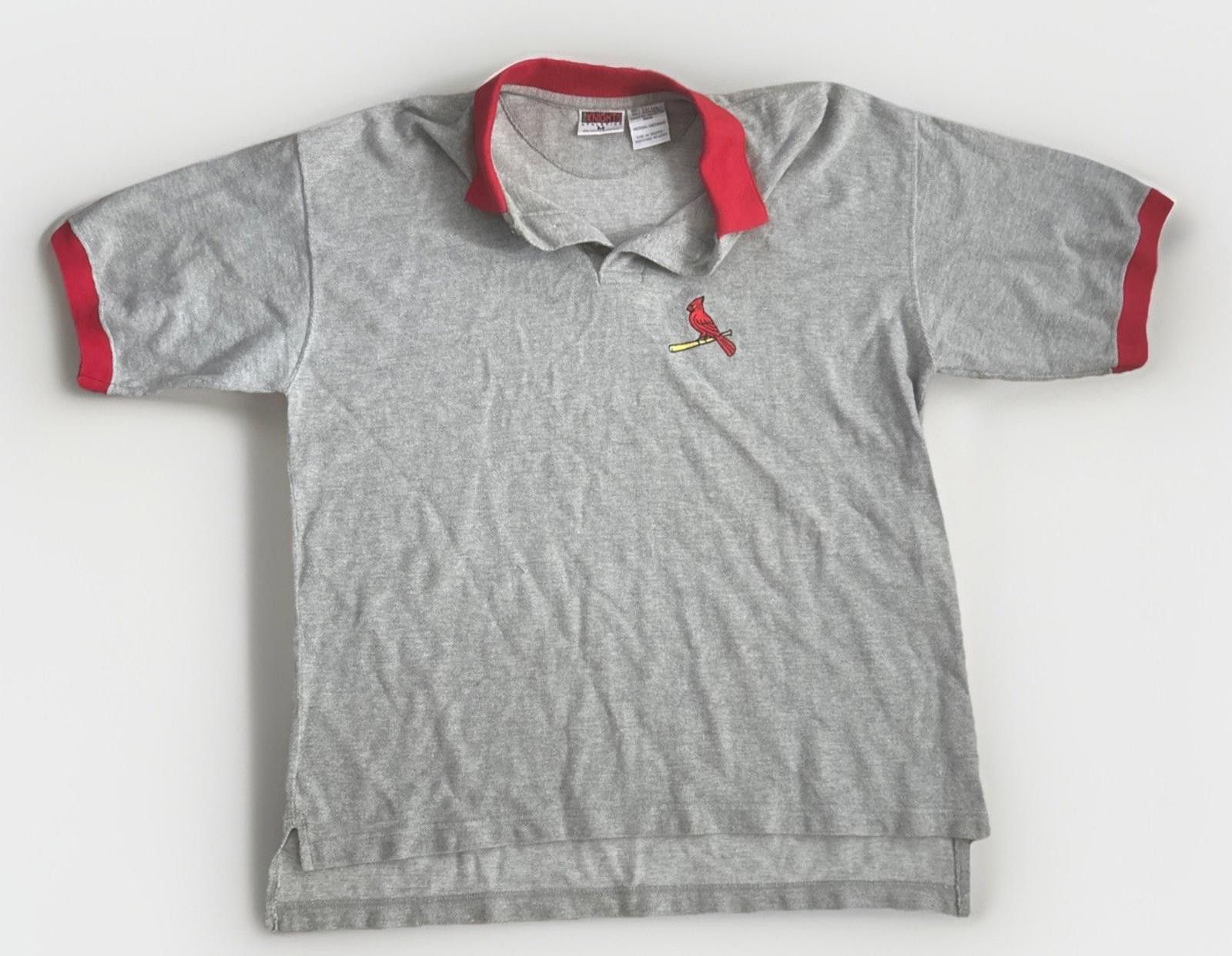 Lee Vintage St Louis Cardinals Red Size Polo Shirt Mens Medium Size ONE SIZE - 1 Thumbnail
