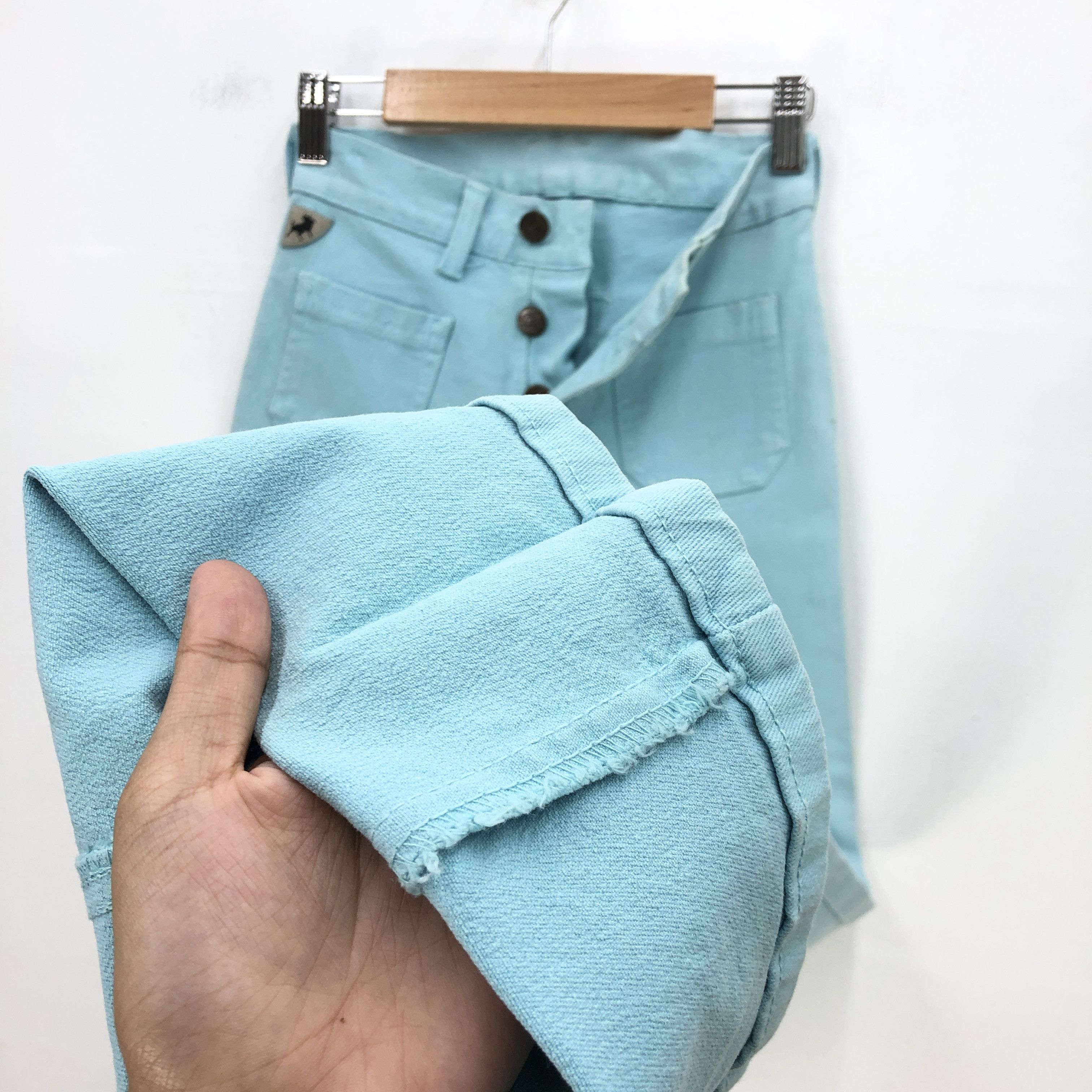 If Six Was Nine Vintage Japanese Jeans Boot Cut Denim Super Flare Pants Size 22" - 8 Thumbnail