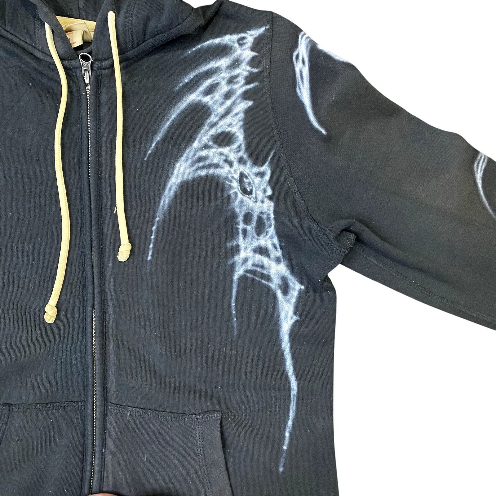 Mossimo Custom Airbrushed DIY Bio Orangic Art to Wear ZipUp Hoodie M Size M / US 6-8 / IT 42-44 - 6 Thumbnail