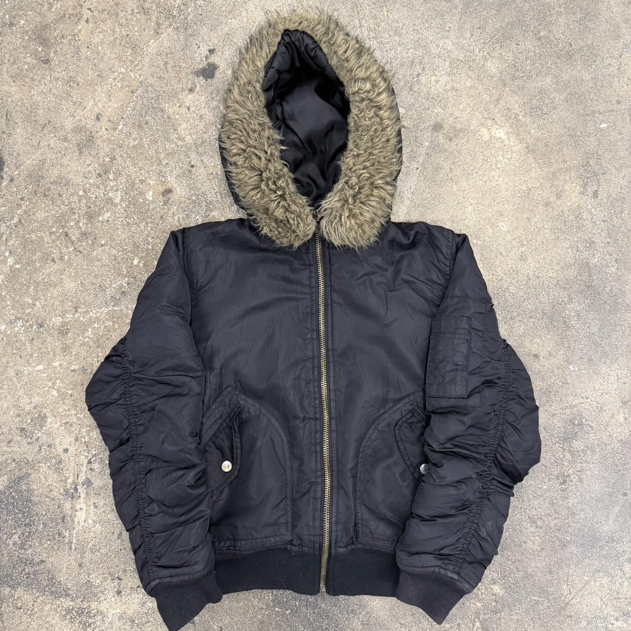 Other Women's Black Fur Lined Hooded Puffer Jacket Size M / US 6-8 / IT 42-44 - 1 Thumbnail