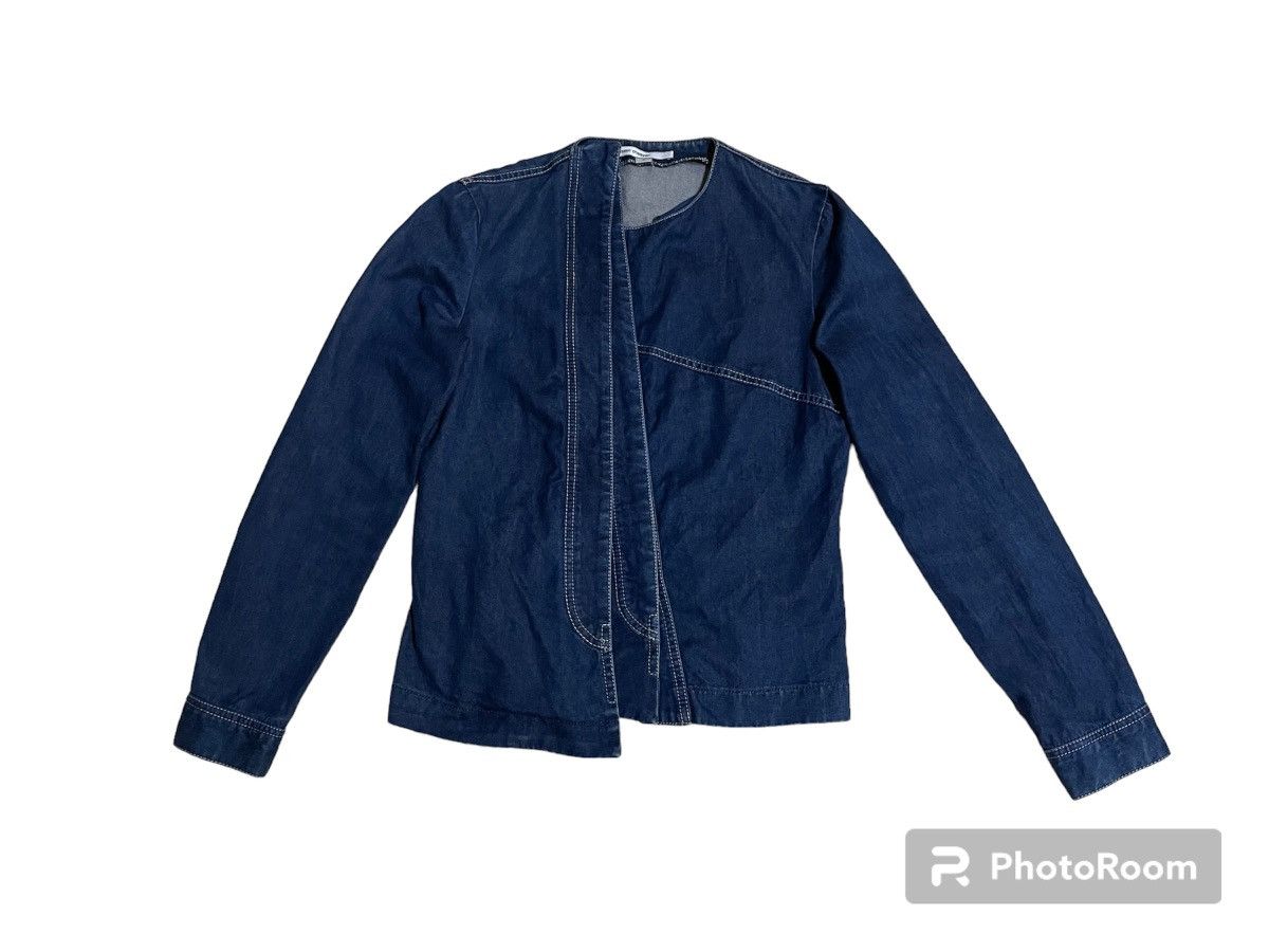 Designer × Hussein Chalayan × Vintage Hussein Chalayan Asymmetrical Denim Jacket SS2000 Italy Size S / US 4 / IT 40 - 20 Thumbnail