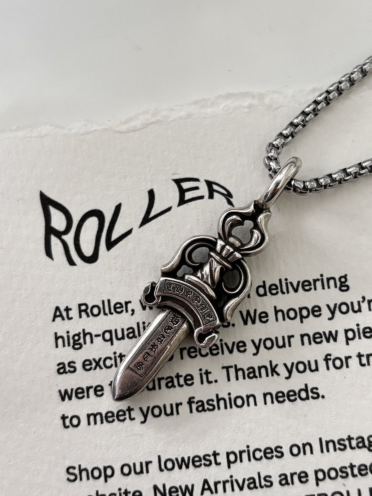 ?️ CHROME HEARTS | BIG DOUBLE DAGGER PENDANT CHAIN