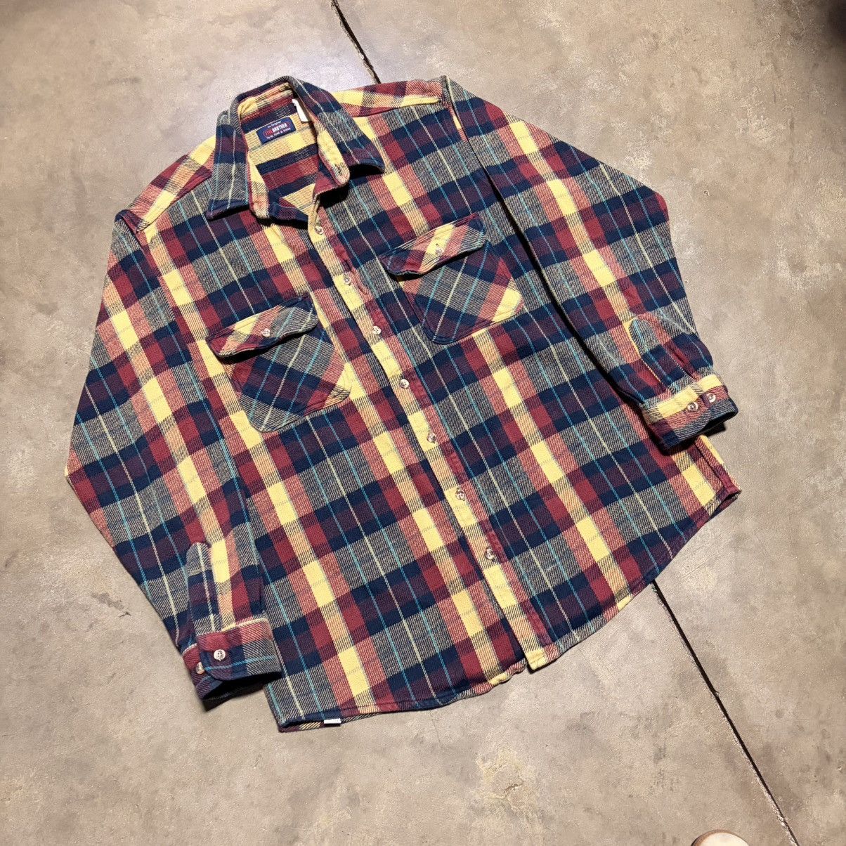 FiveBrother Vintage Five Brother Plaid Flannel Shirt Button Up Workwear Size US XL / EU 56 / 4 - 2 Thumbnail