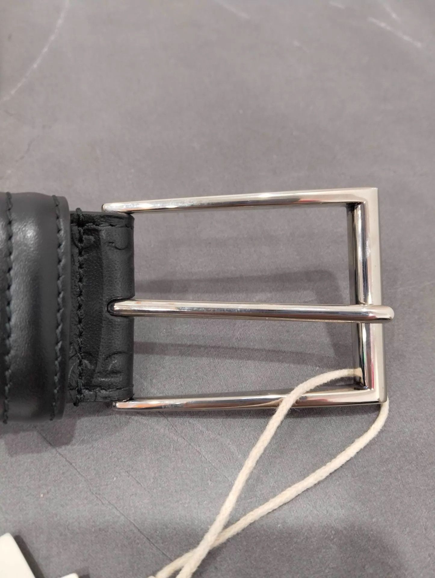 Gucci GUCCI Classic Black Printed Pin Buckle Belt 90cm Size ONE SIZE - 2 Thumbnail
