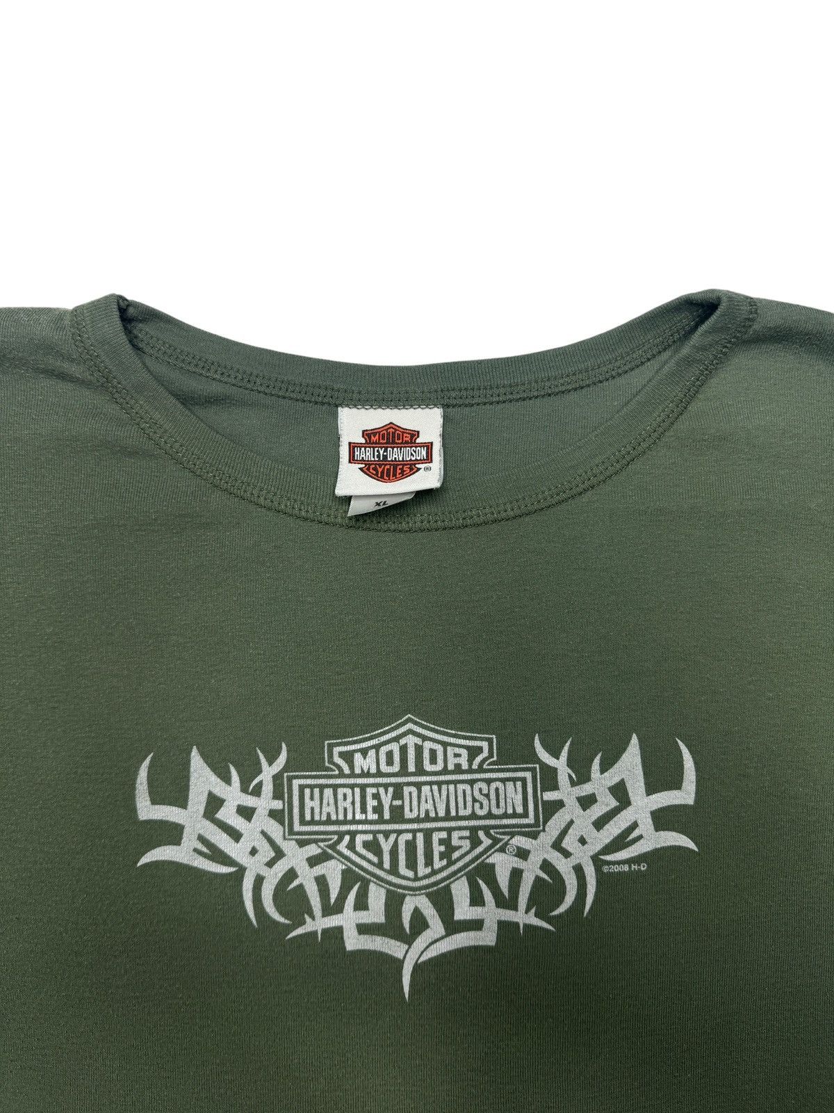 Harley Davidson Y2K 2008 Harley Davidson Tribal Tattoo Long Sleeve Shirt Size US XL / EU 56 / 4 - 4 Thumbnail