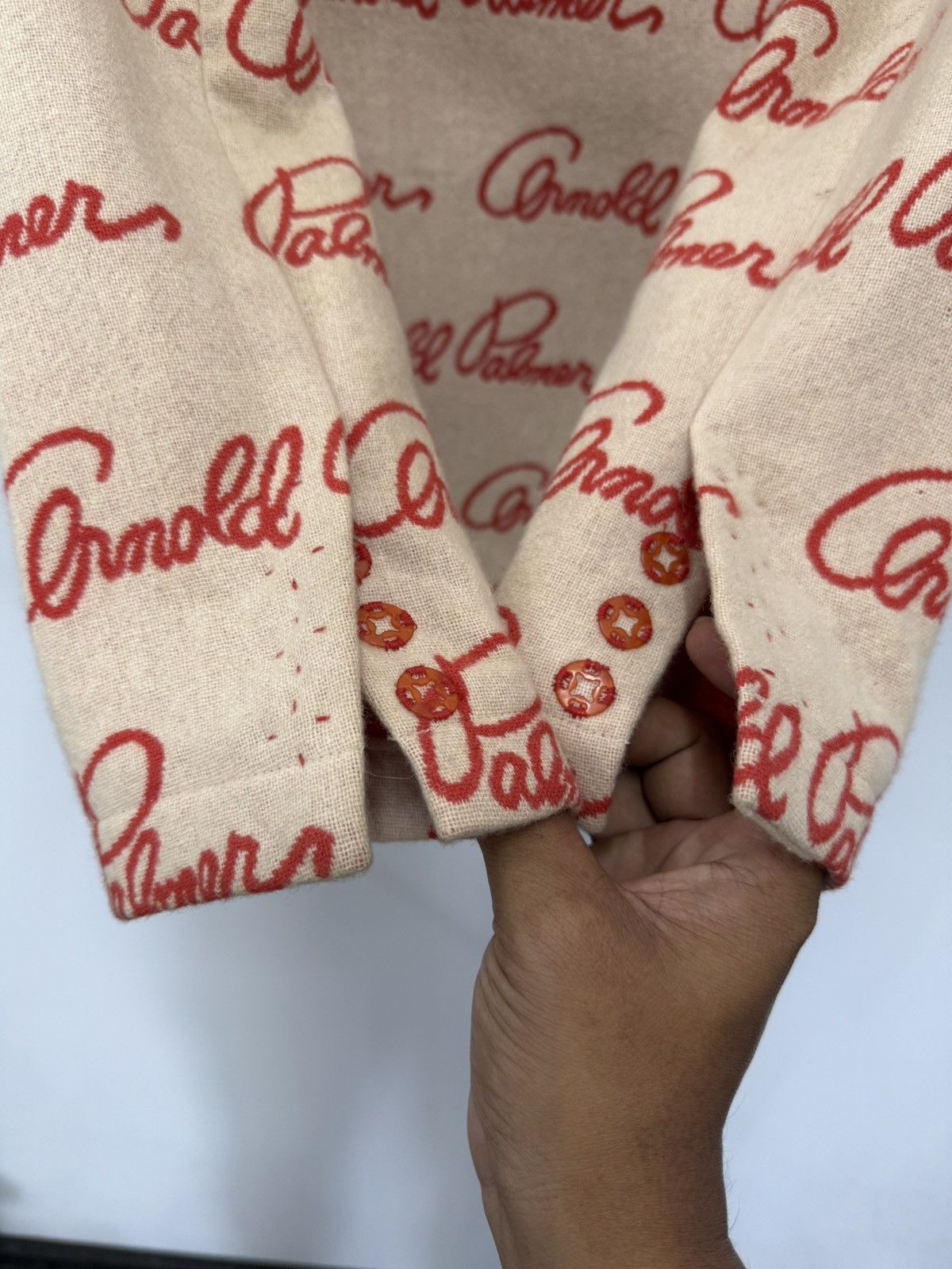 Vintage 🔥 VTG ARNOLD PALMER Overprinted Mohair Blazer Jacket Size XS / US 0-2 / IT 36-38 - 14 Thumbnail