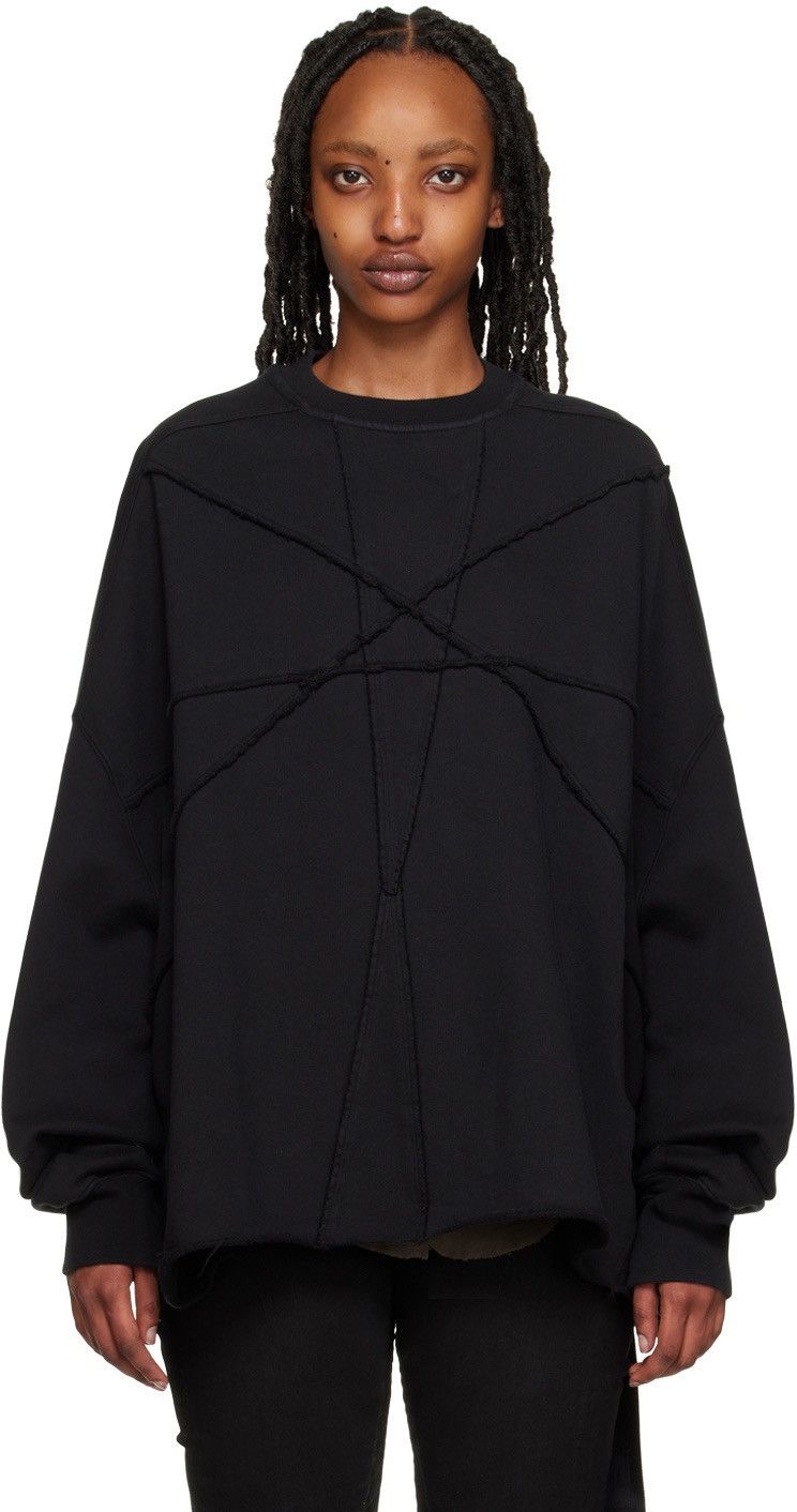 Rick Owens Drkshdw Rick Owens DRKSHDW Black Crater Sweatshirt Size US S / EU 44-46 / 1 - 7 Thumbnail