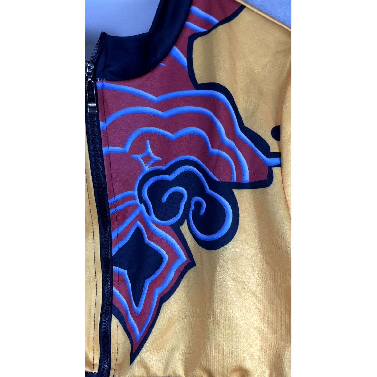 Vintage Rrrrrrumi Jacket Womens Small Yellow Satin Bomber Full Zip Graphic Geometric Cropped Short Sleeve Casual Streetwear Fall Spring Ladies Mens Womens Size S / US 4 / IT 40 - 3 Thumbnail