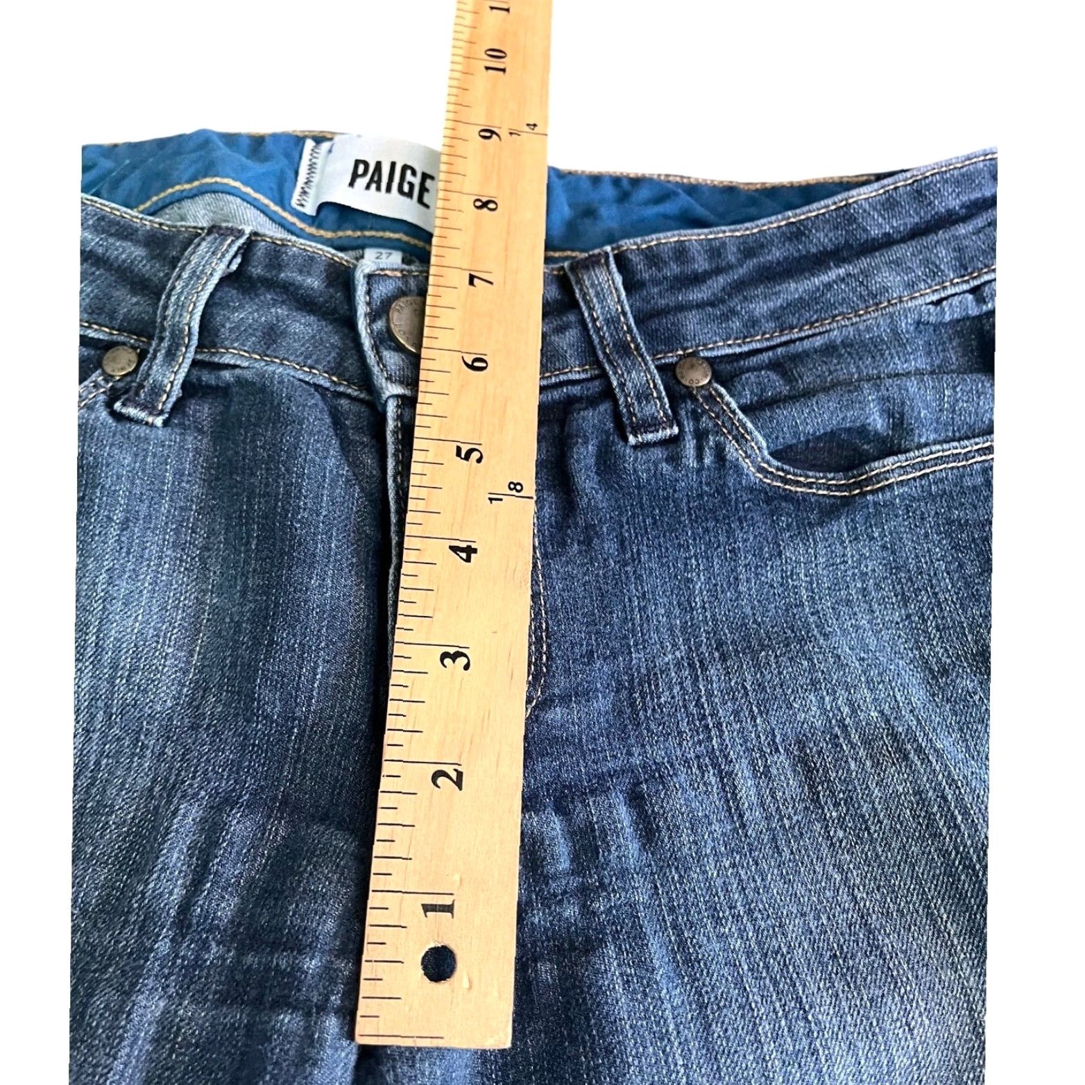Paige Paige Jeans Womens 27 Boot Cut Denim Dark Wash Low Rise 27 Regular 30 Inseam Women's Jeans Black? Size 27" / US 4 / IT 40 - 4 Thumbnail