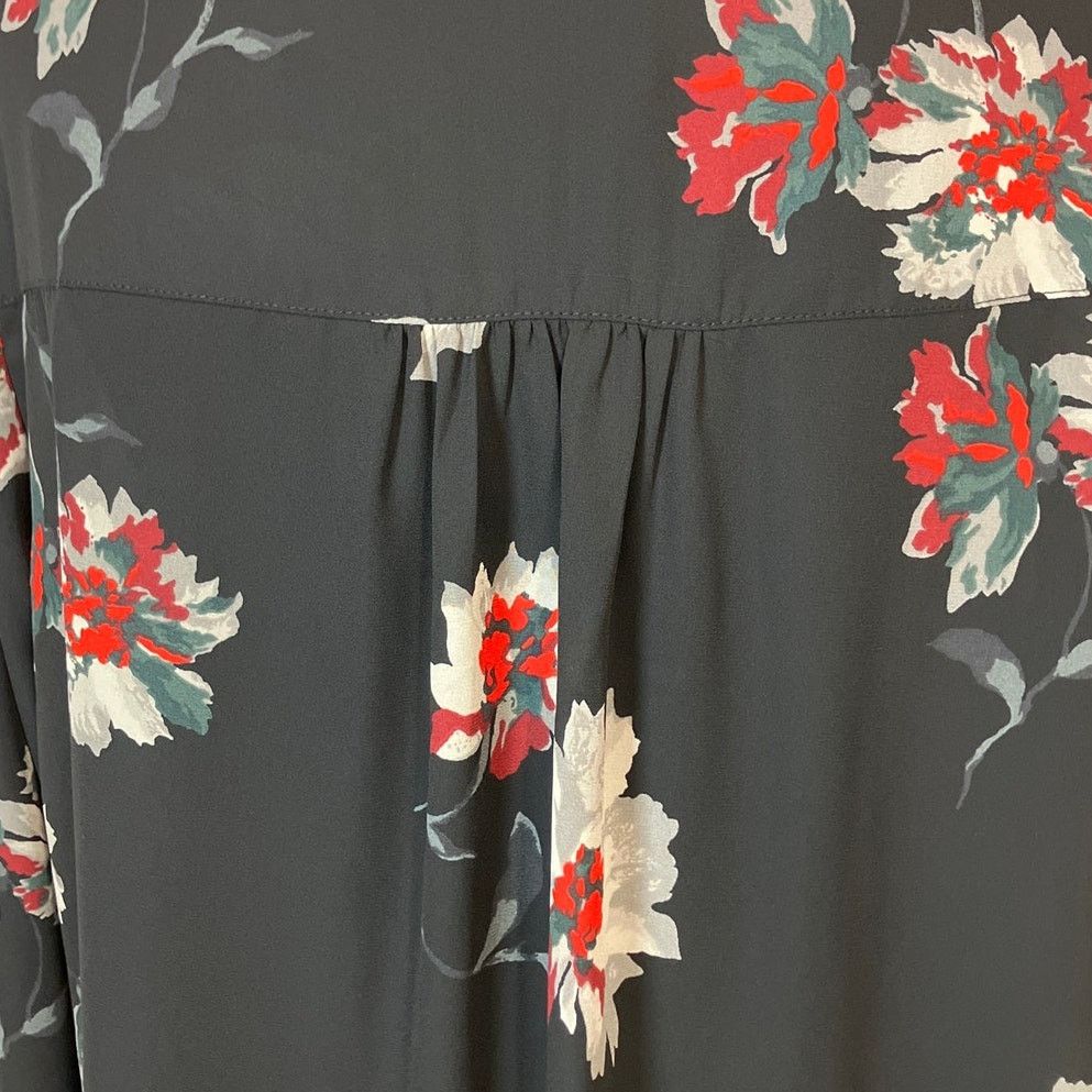 Other Chelsea & Theodore Boho Black Floral Tunic Blouse Women M Size M / US 6-8 / IT 42-44 - 4 Thumbnail