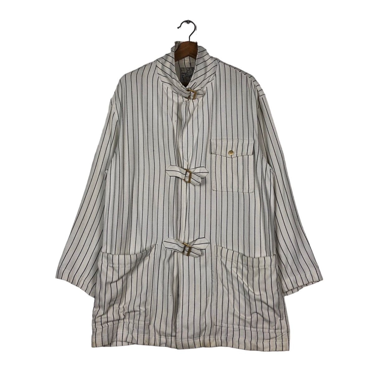 Japanese Brand Biker Chore Hickory Jacket Junko Shimada Japan Issey Miyake Size US M / EU 48-50 / 2 - 1 Thumbnail