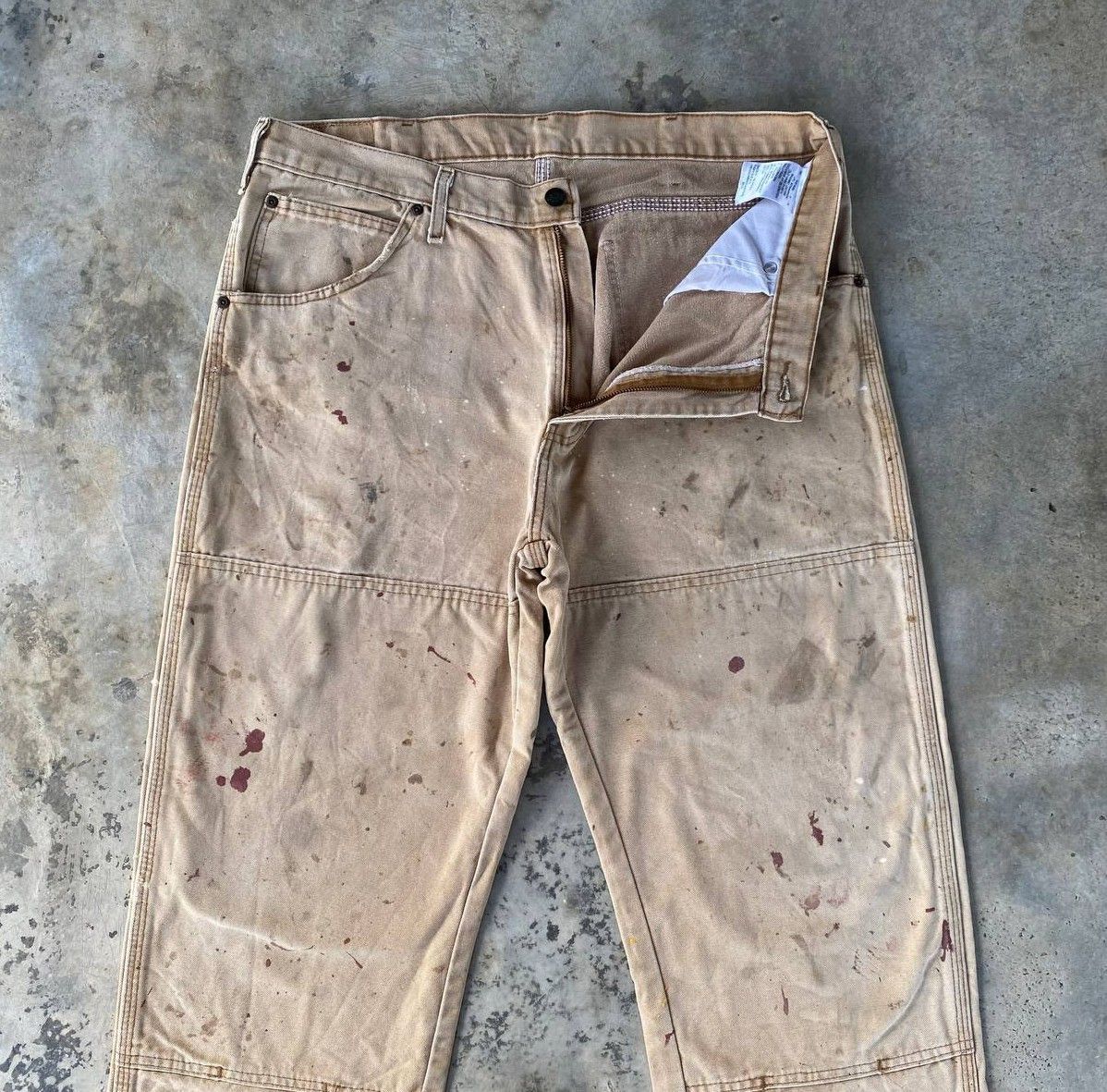 Dickies VINTAGE DICKIES DOUBLE KNEE DISTRESSED DENIM SPLATTER PAINT Size US 35 - 7 Thumbnail