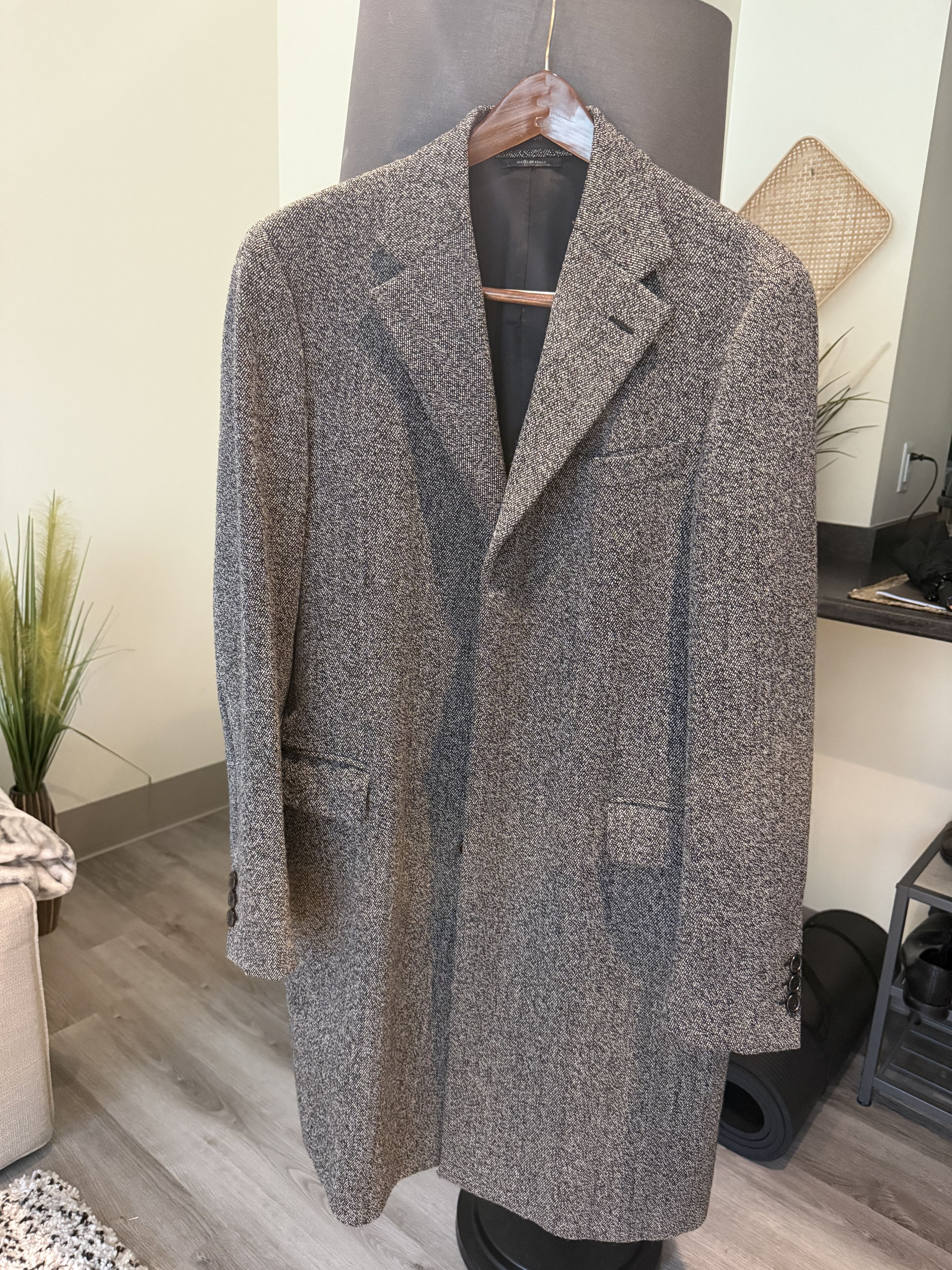 Prada Prada Gray Tweed Coat IT50 Size US M / EU 48-50 / 2 - 1 Thumbnail