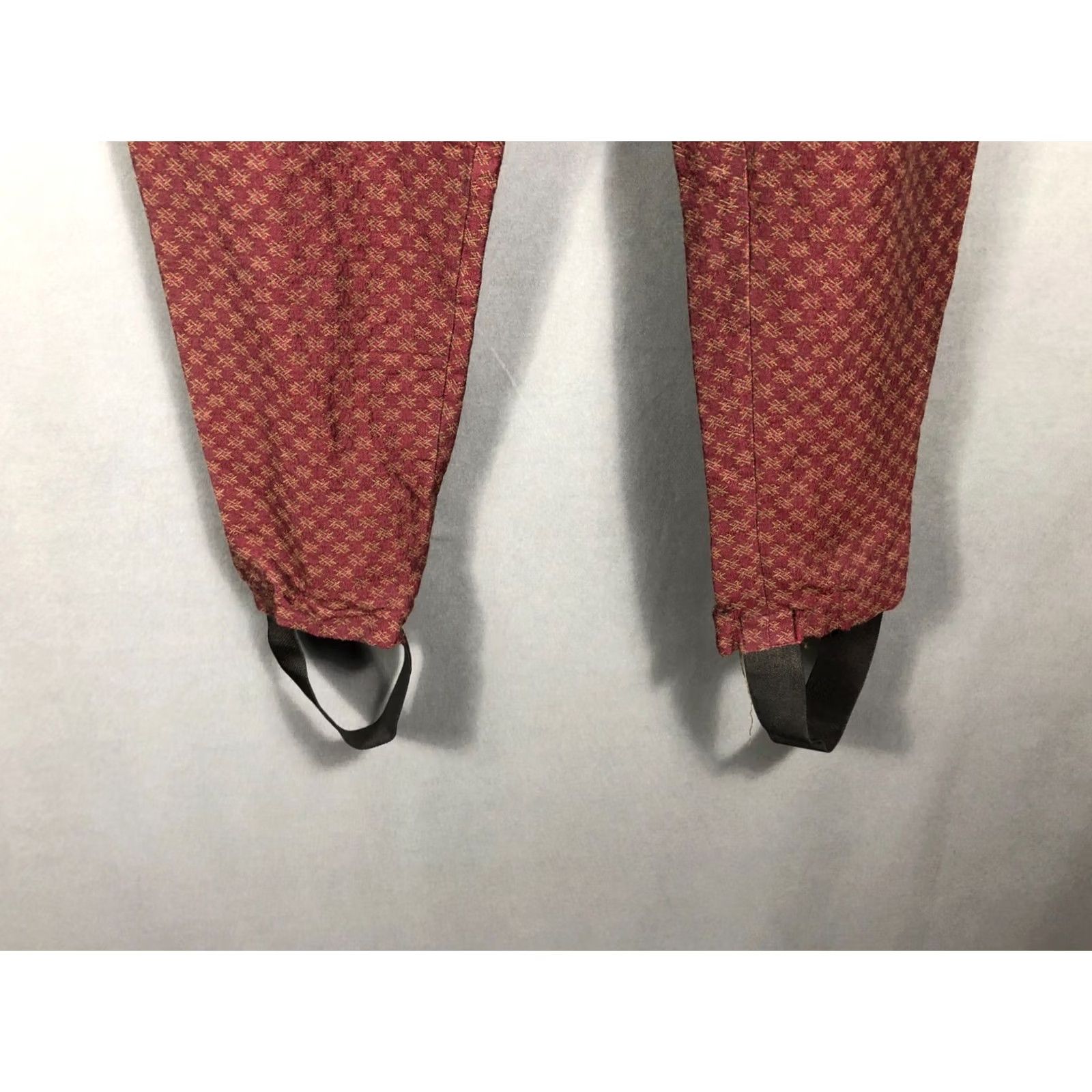 Jean Paul Gaultier Jean Paul Gaultier Pour GIBO Stirrup Pants Wool Burgundy Women Size 44 Patterned Size 30" / US 8 / IT 44 - 6 Thumbnail