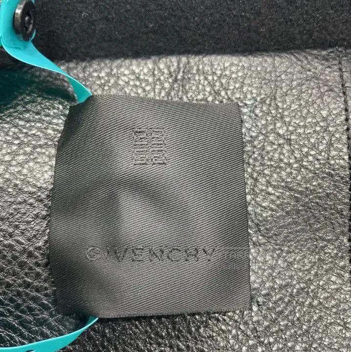 Givenchy GIVENCHY Logo Wool Leather Paneled Jacket. Size US M / EU 48-50 / 2 - 2 Thumbnail