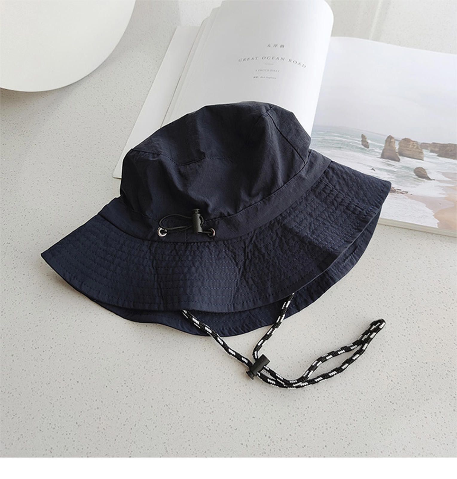 Other Stylish Navy Bucket Hat with Adjustable Strap Size ONE SIZE - 2 Thumbnail
