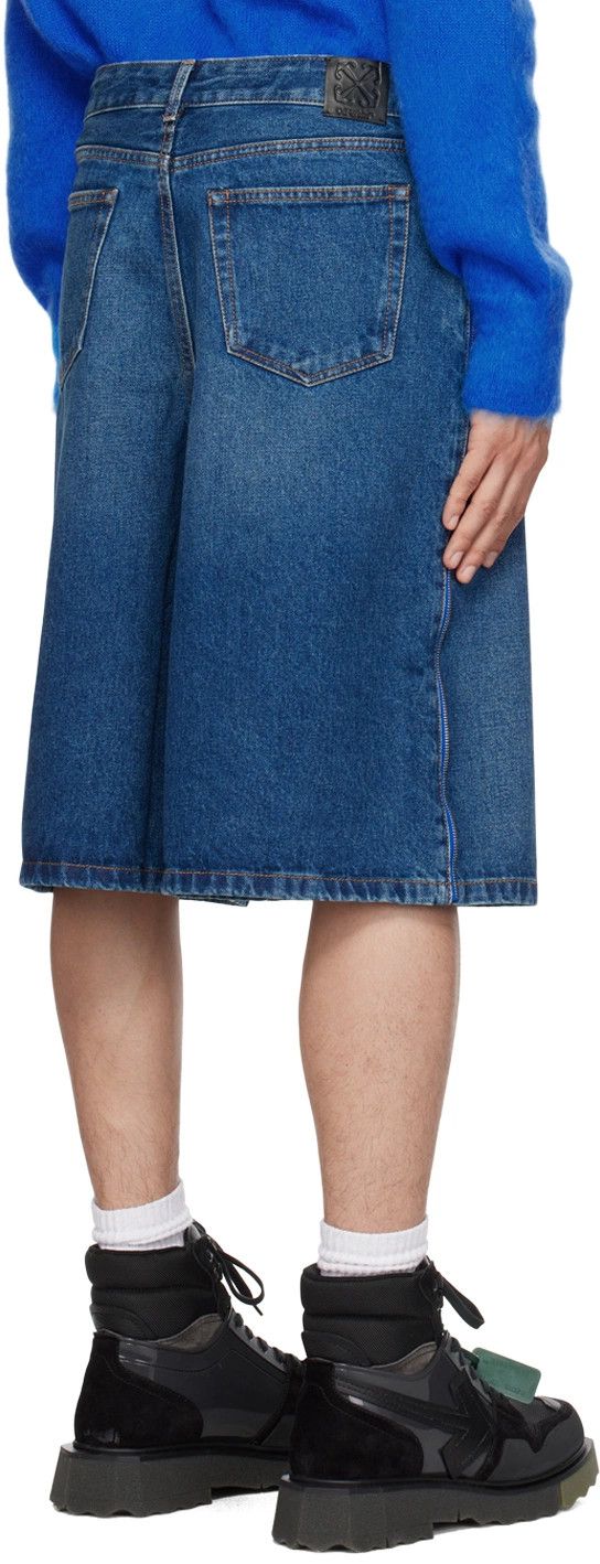 Off-White o1y0225 Denim Short in Blue Size US 29 - 3 Thumbnail