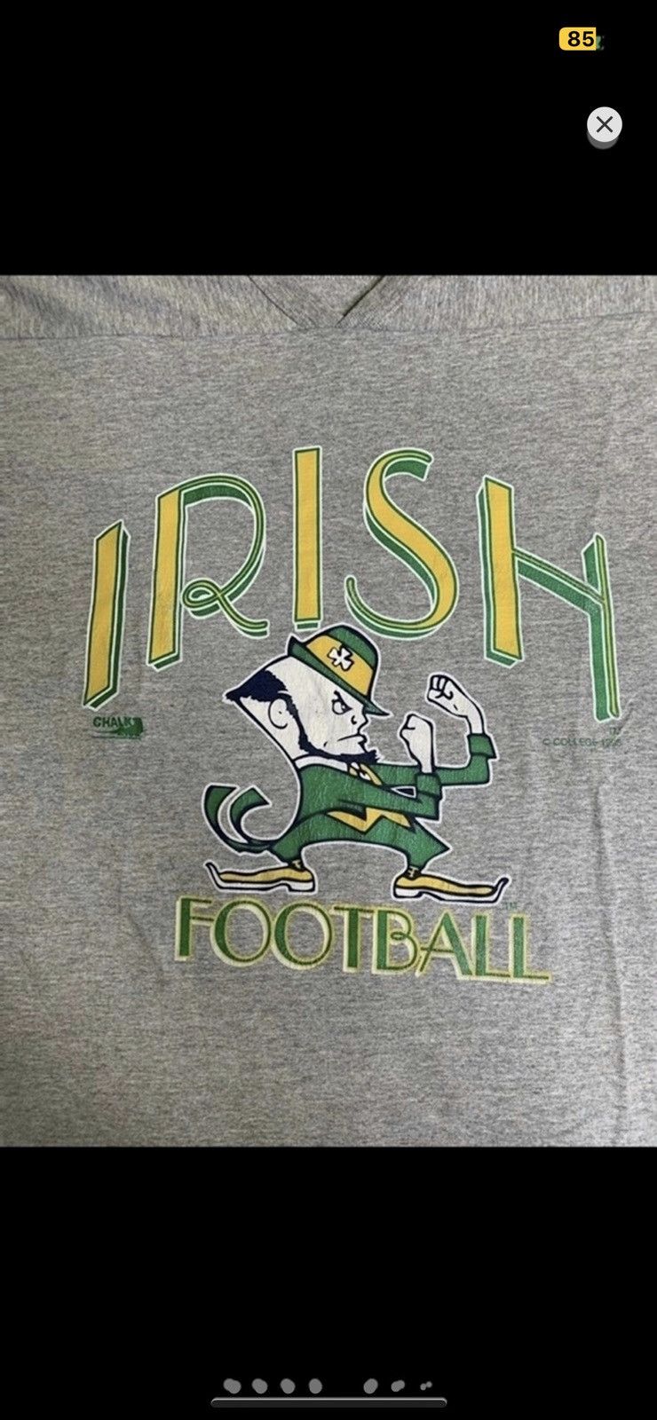 NCAA ***FINAL DROP***RARE 1995NOTRE DAME FIGHTING IRISH LNGSLV XL Size US XL / EU 56 / 4 - 5 Thumbnail
