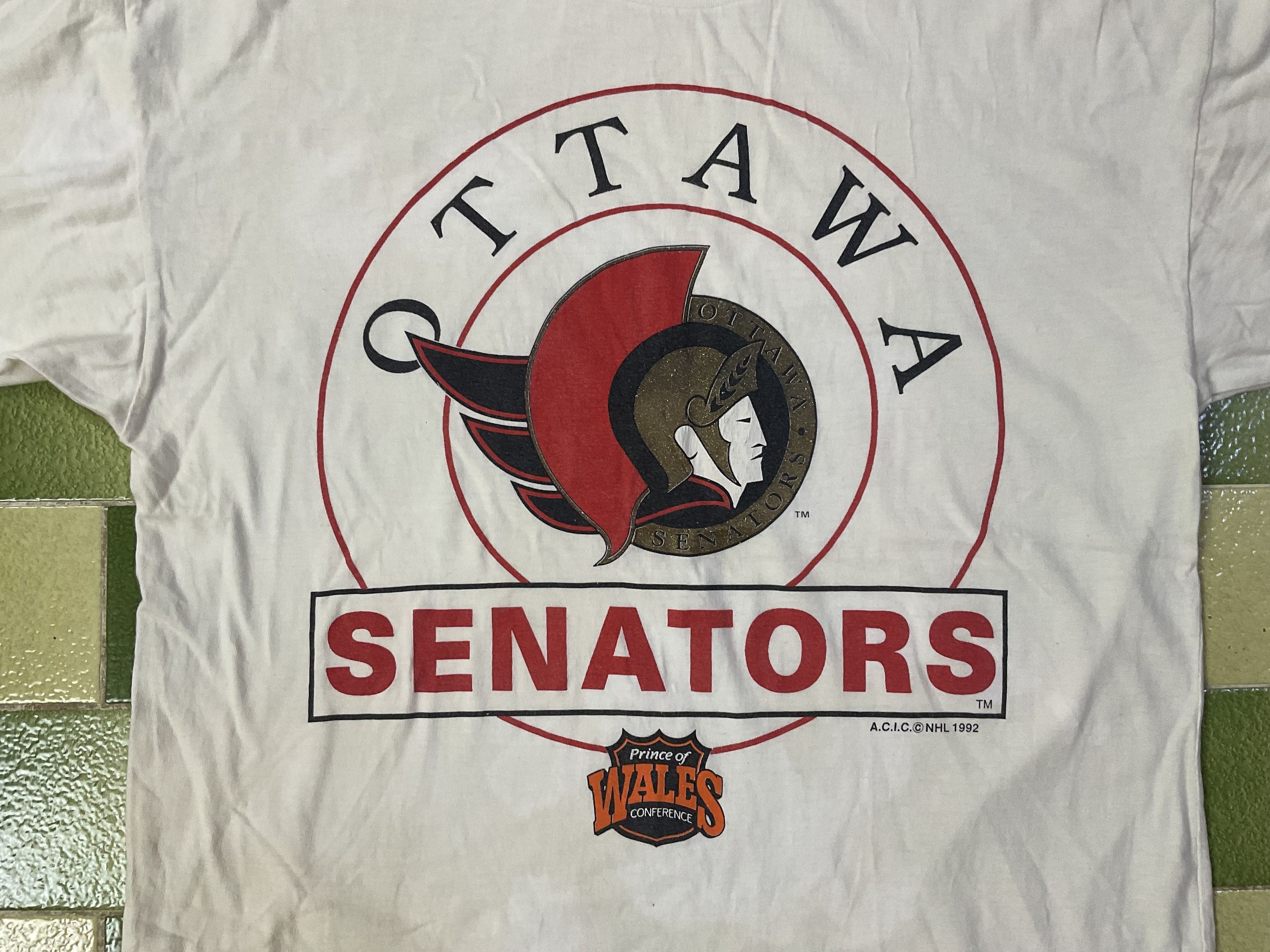 NHL Vintage 1992 NHL Ottawa Senators Wales Conference T-Shirt Size US L / EU 52-54 / 3 - 2 Thumbnail