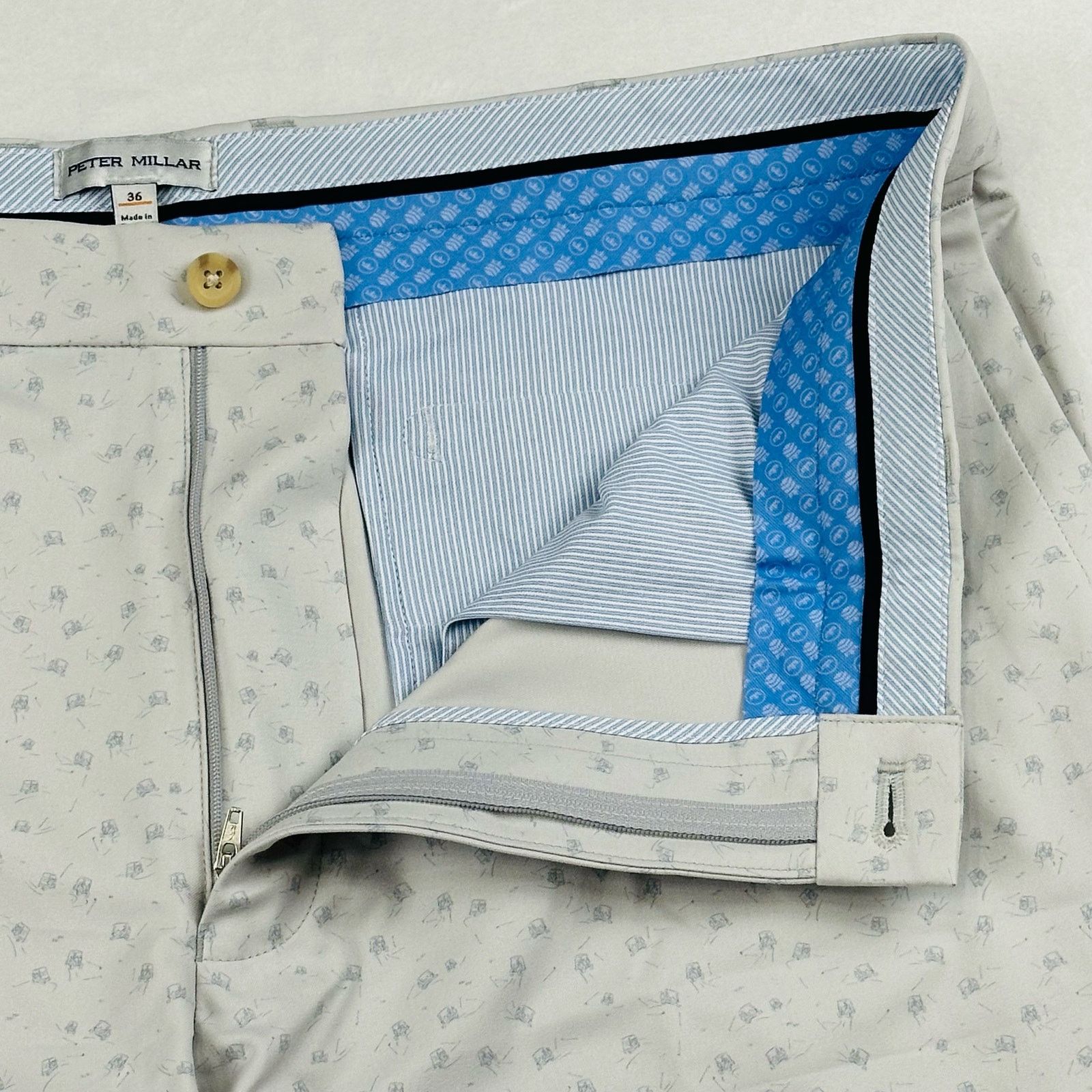 Peter Millar Peter Millar CS Men’s 36 Grey Quick Dry Hybrid Golf Shorts Size US 36 / EU 52 - 6 Thumbnail