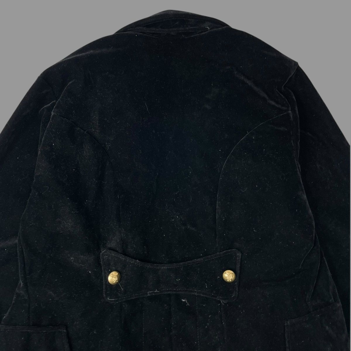 Vintage Vintage 1990s velour skull button blazer jacket Size 44R - 5 Thumbnail