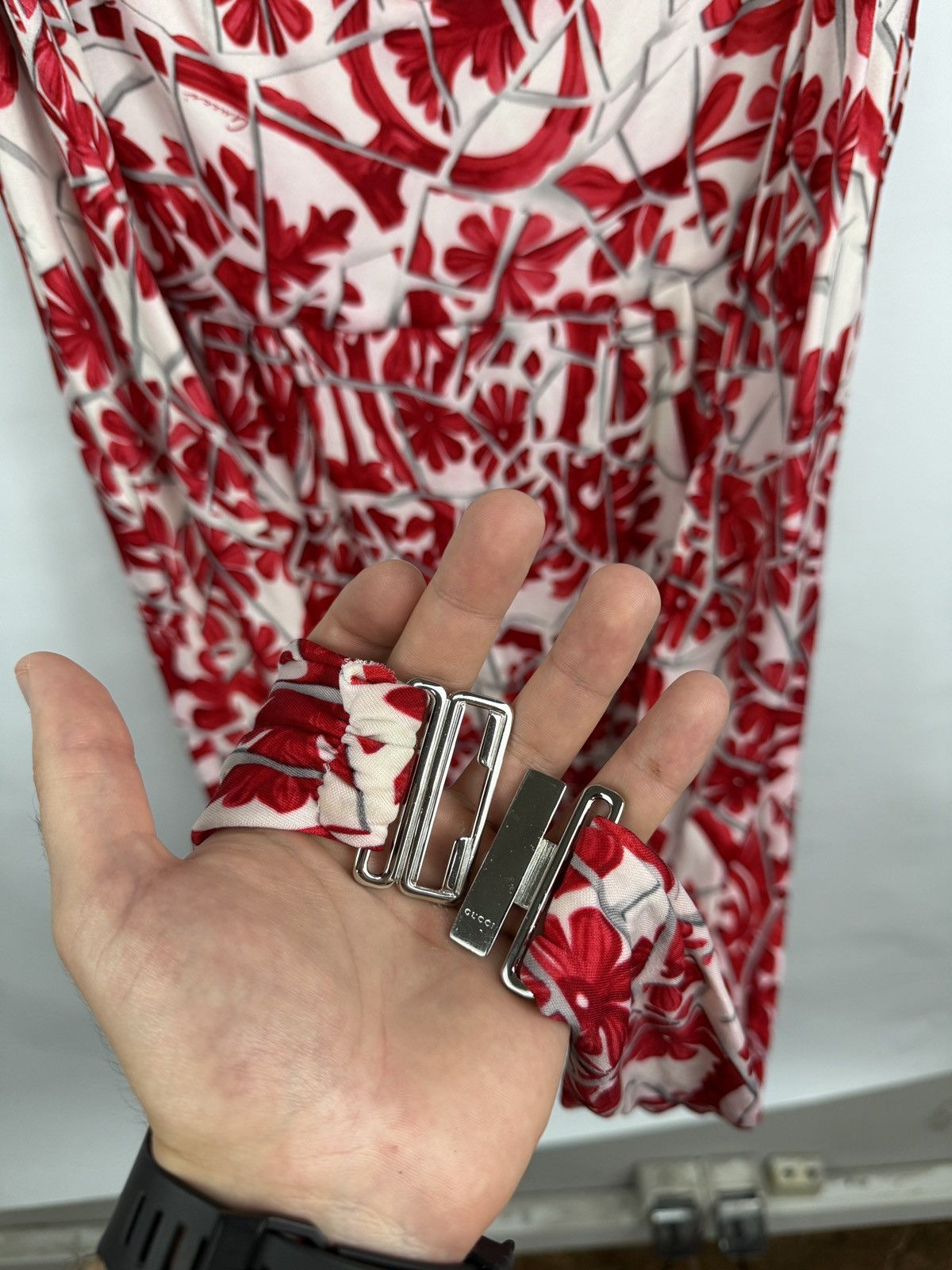 Gucci 🇮🇹 Vintage Gucci Tom Ford Floral Silk Dress Flower Archive Size M / US 6-8 / IT 42-44 - 5 Thumbnail