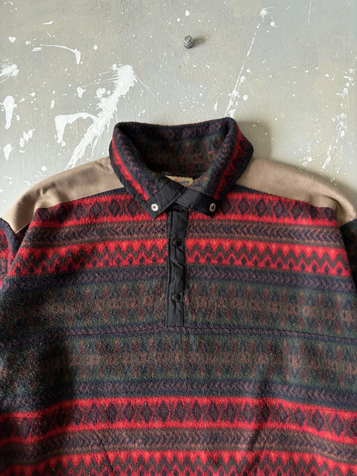 Vintage Vintage Sunset-Shirts Canada Navajo Aztec Fleece Pullover Size US L / EU 52-54 / 3 - 2 Thumbnail