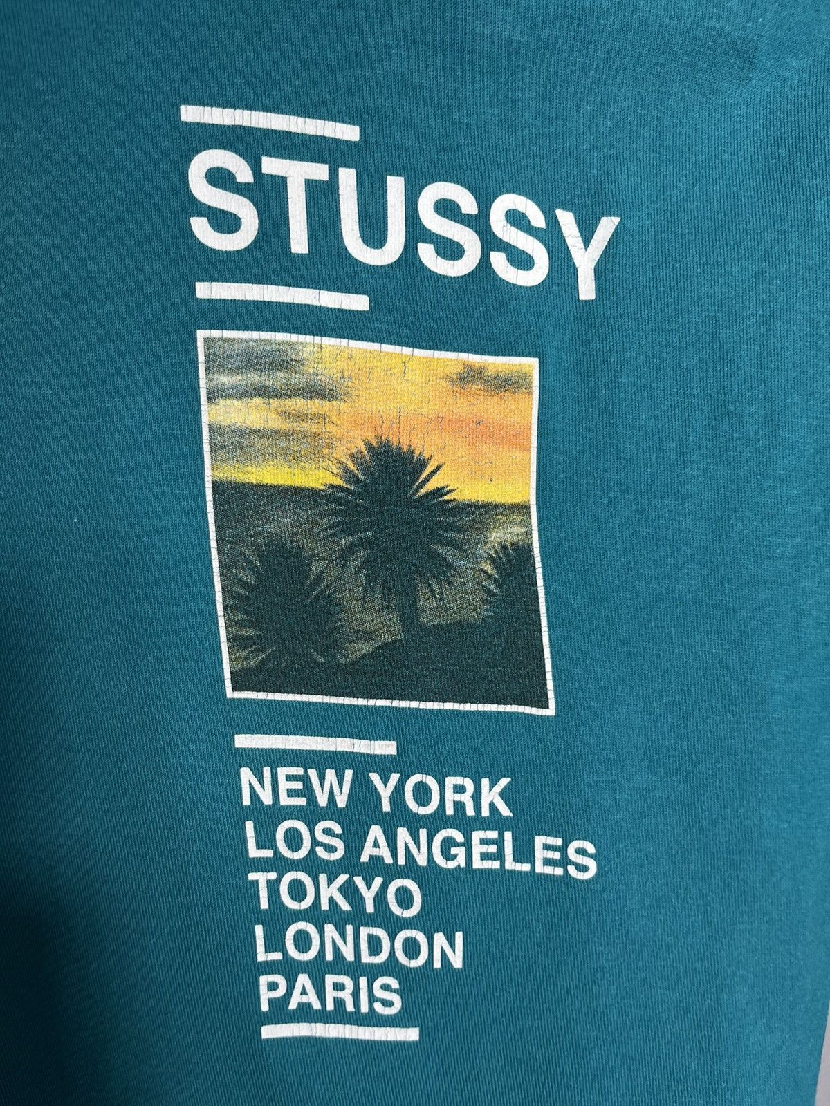 Stussy Stussy Countries Big Logo Y2k T Shirt City Green Size US L / EU 52-54 / 3 - 5 Thumbnail
