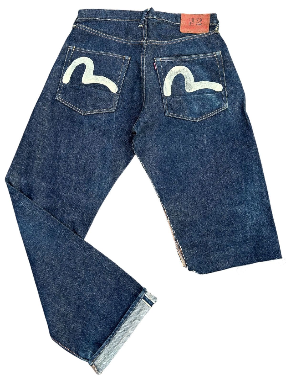 Kapital VINTAGE EVISU SELVEDGE THRASHED DENIM JEANS Size US 32 / EU 48 - 1 Thumbnail