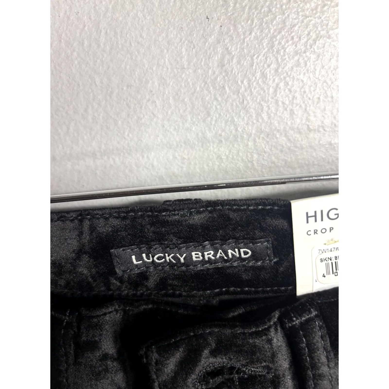 Lucky Brand Lucky Brand Jeans Womens 4 Velvet Dark High Rise Bridgette Crop Mini Boot 27 Inseam 27 Black Size 27" / US 4 / IT 40 - 5 Thumbnail