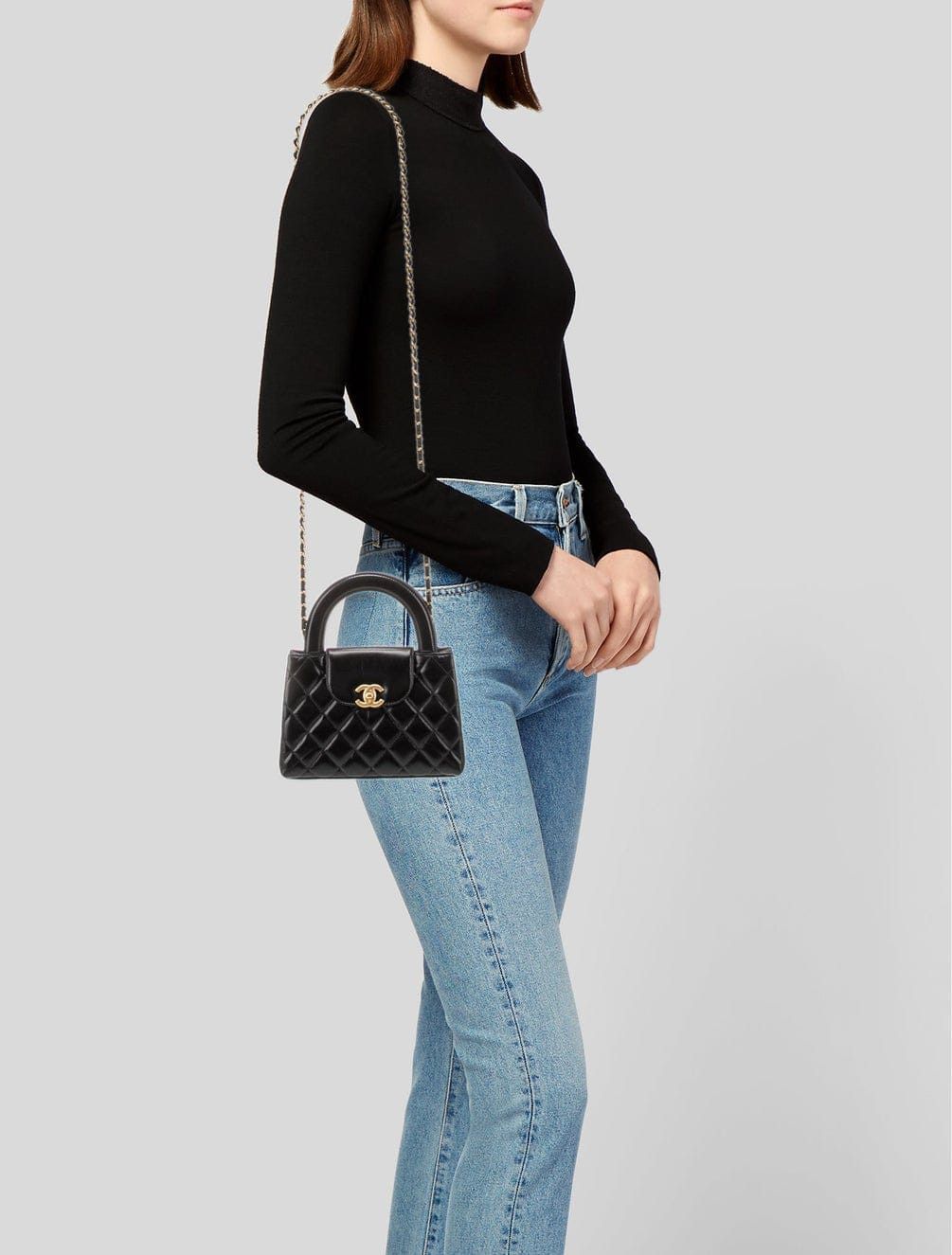 Chanel os11x0326 Size: OS / Mini Kelly Shopper Bag in Black Size ONE SIZE - 2 Thumbnail