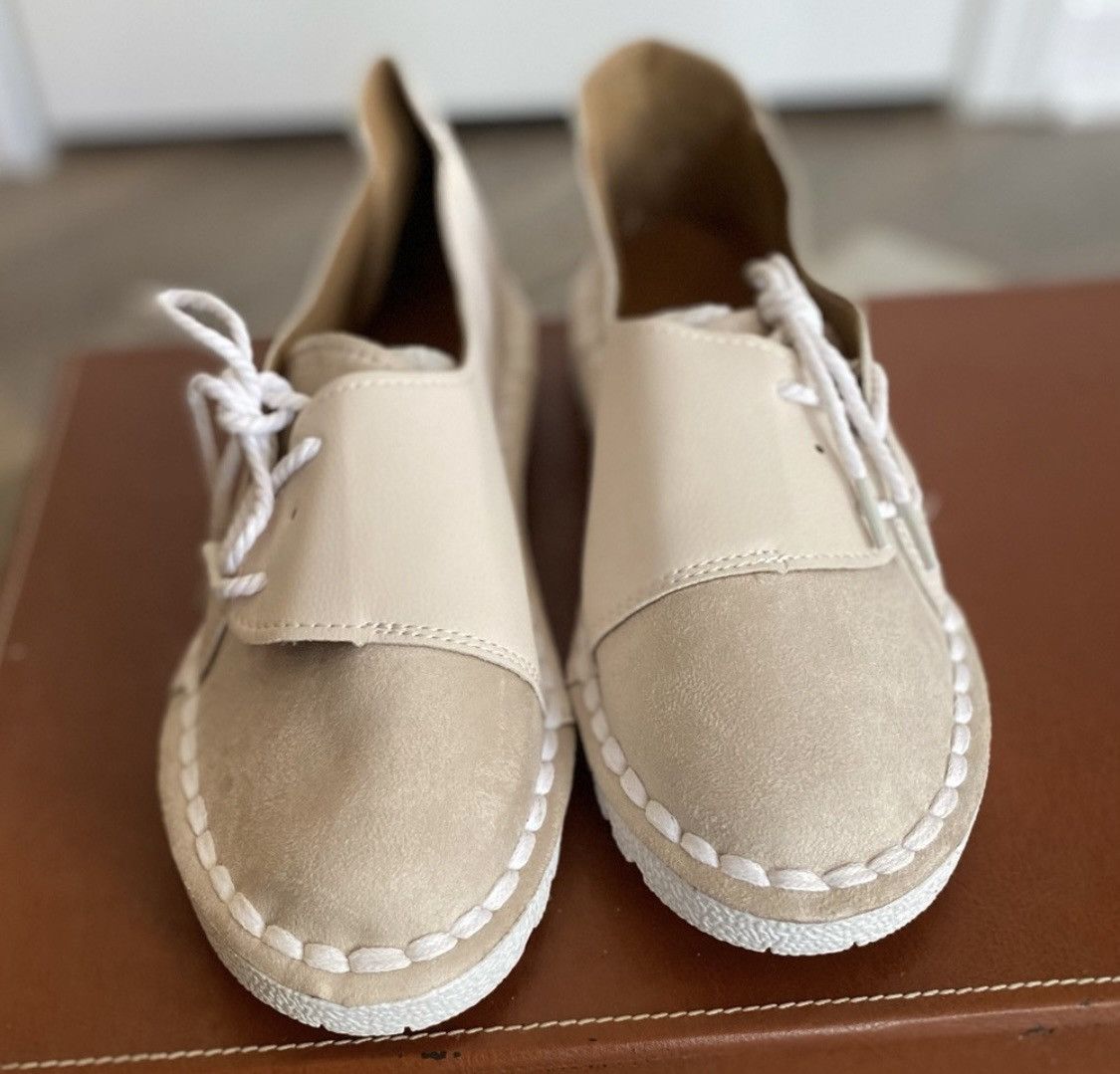 Other WOMANS CANVAS SUEDE TIP LEATHER FLATS LACEUP SLIPON LOAFERS Size US 11 / IT 41 - 2 Thumbnail