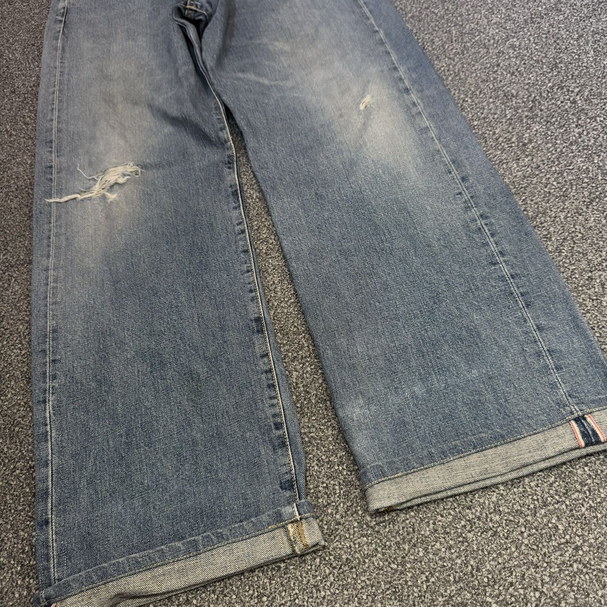 Edwin 🇯🇵 Japanese Vintage 90s Edwin 505 Selvedge Stone Wash Denim Size US 32 / EU 48 - 7 Thumbnail