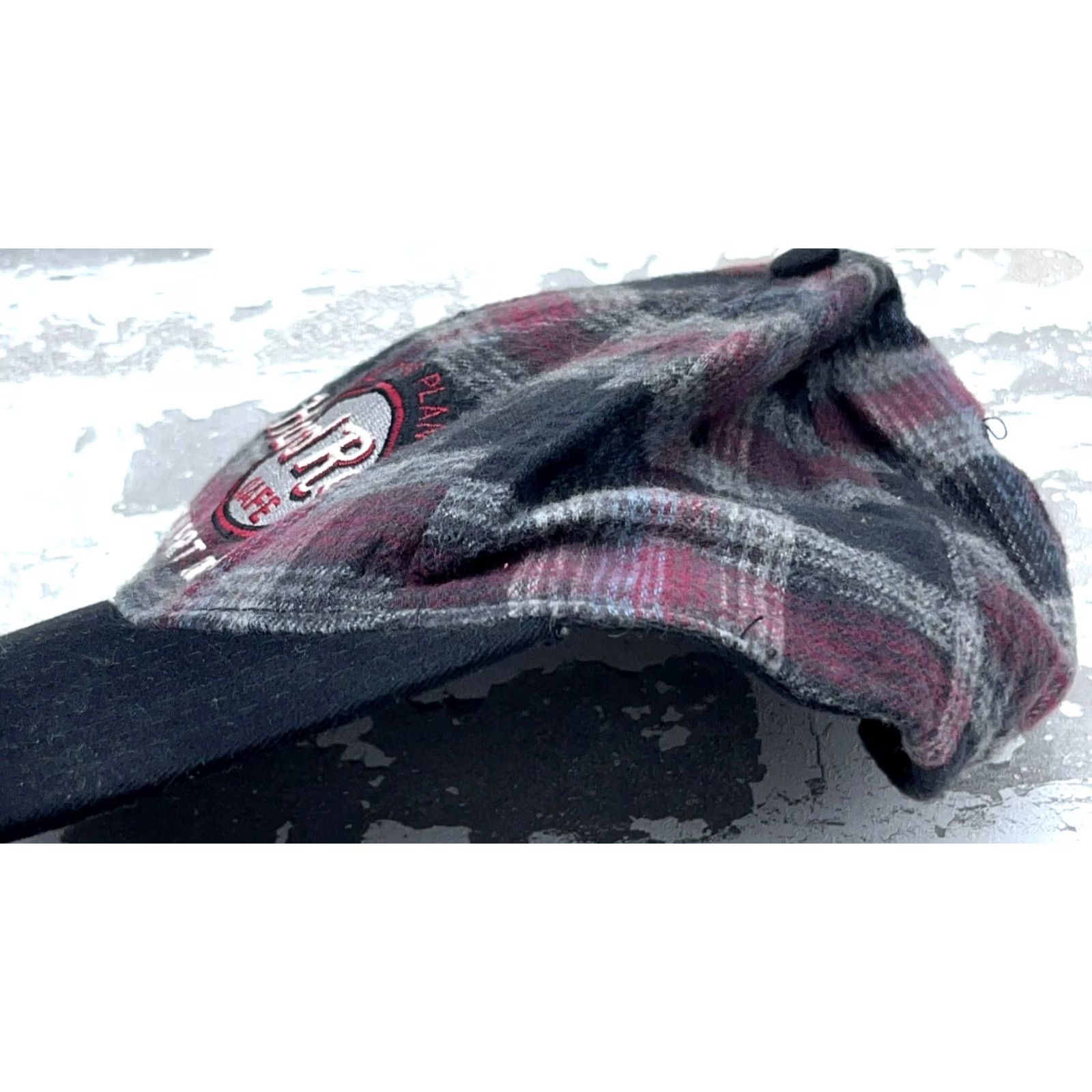 Hard Rock Cafe Vintage Hard Rock Cafe Hat Cap Snapback Black Gray Plaid Wool Blend 90s Y2K USA Size ONE SIZE - 6 Thumbnail