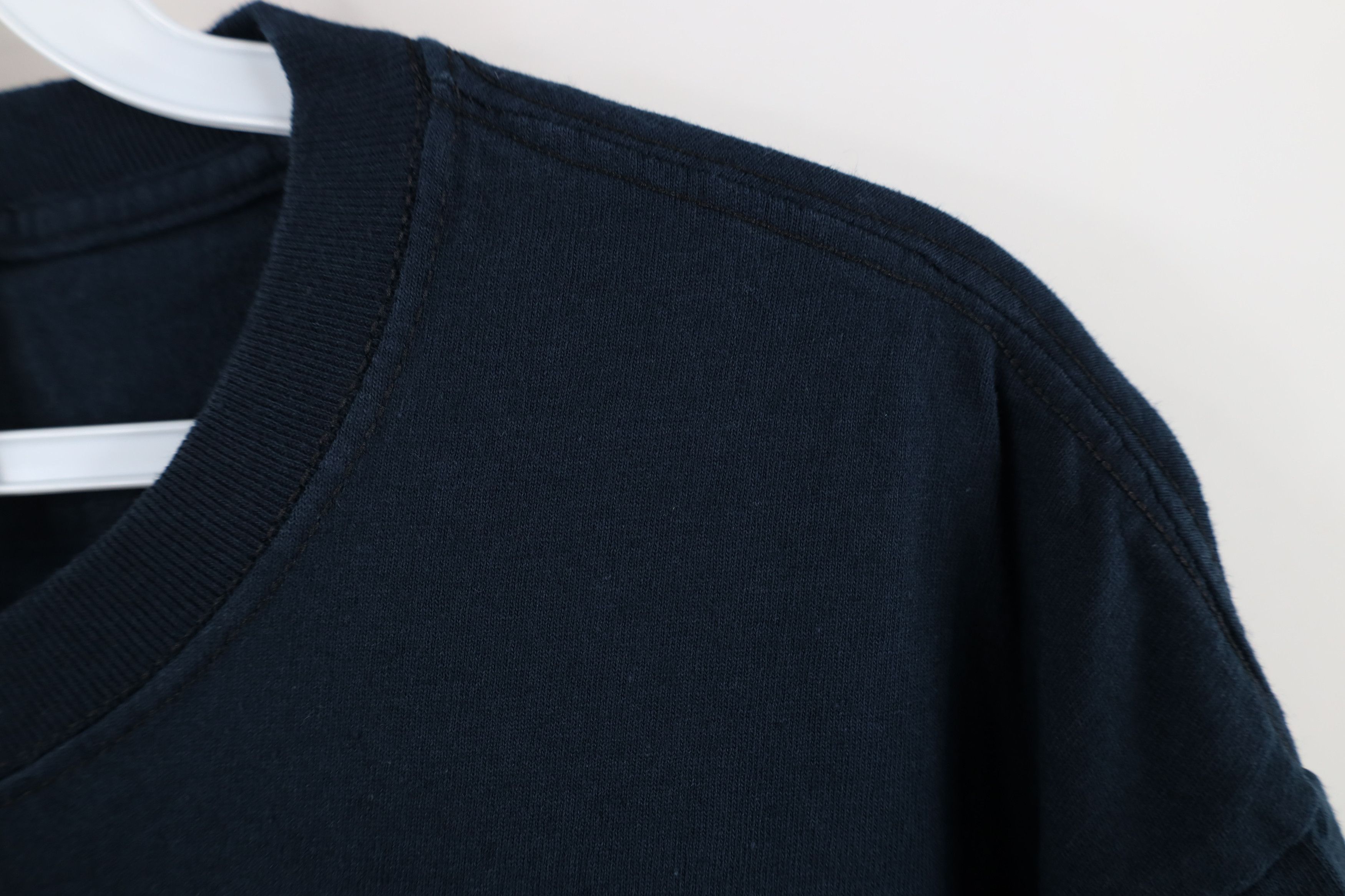 Vintage Vintage 90s Y2K Streetwear Blank Heavy Cotton T-Shirt Black Size US L / EU 52-54 / 3 - 5 Thumbnail