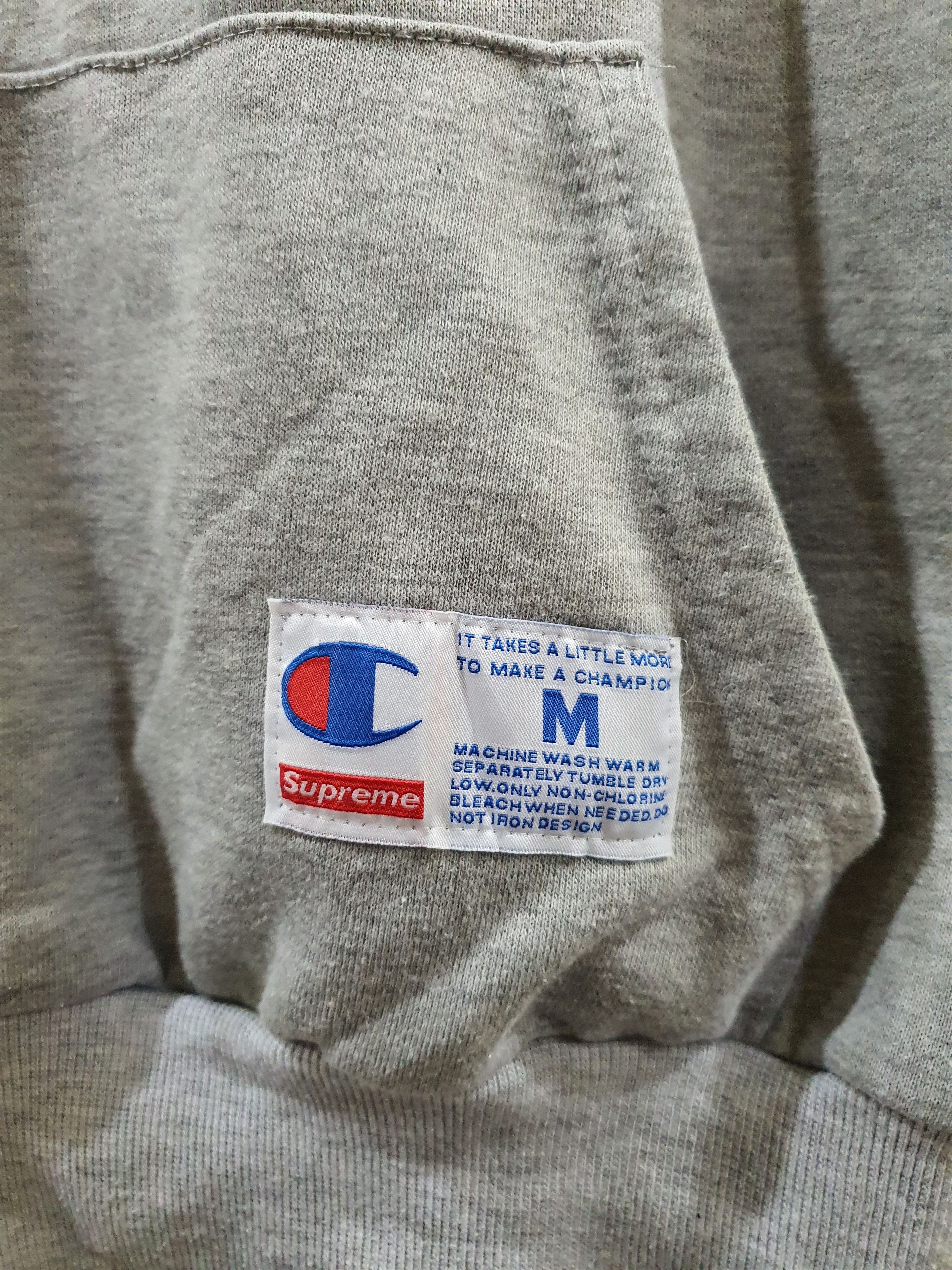 Champion Champion x Supreme hooded sweatshirt in ash grey Size US M / EU 48-50 / 2 - 8 Thumbnail