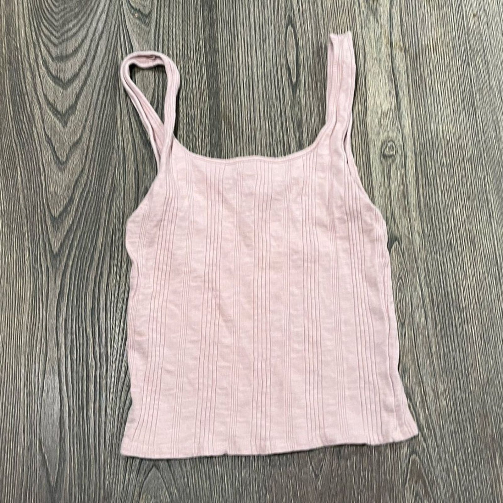 American Eagle Outfitters American Eagle Ribbed Tank Top Scoop Neck Stretch Size S / US 4 / IT 40 - 1 Thumbnail