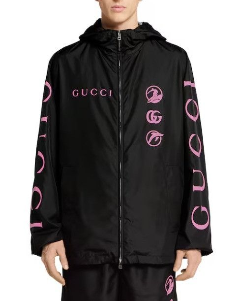 Gucci o1la5ras0426 Printed Technical Poplin Jacket in Black Size US S / EU 44-46 / 1 - 2 Thumbnail