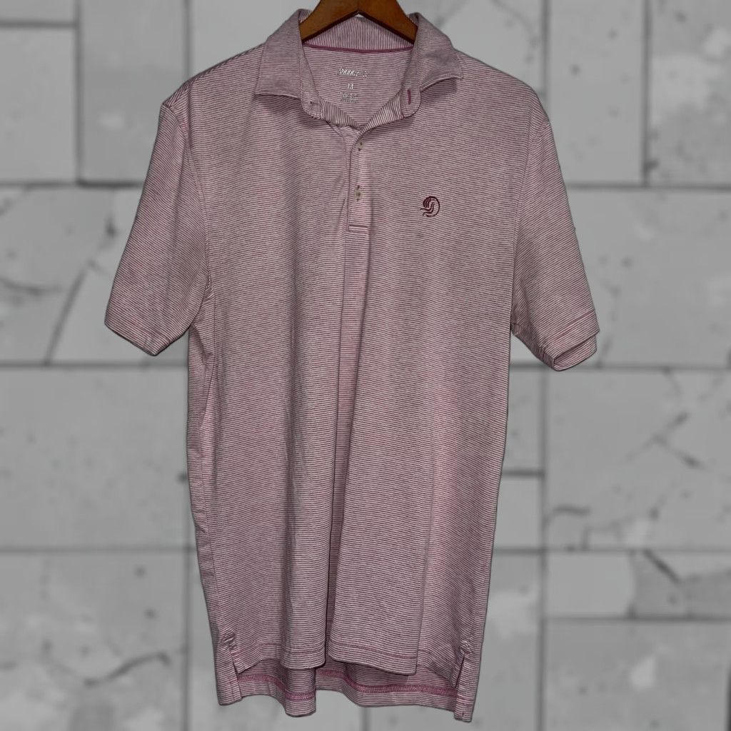 johnnie-O Johnnie-O Pink Striped Polo Shirt Mens M Size US M / EU 48-50 / 2 - 1 Thumbnail