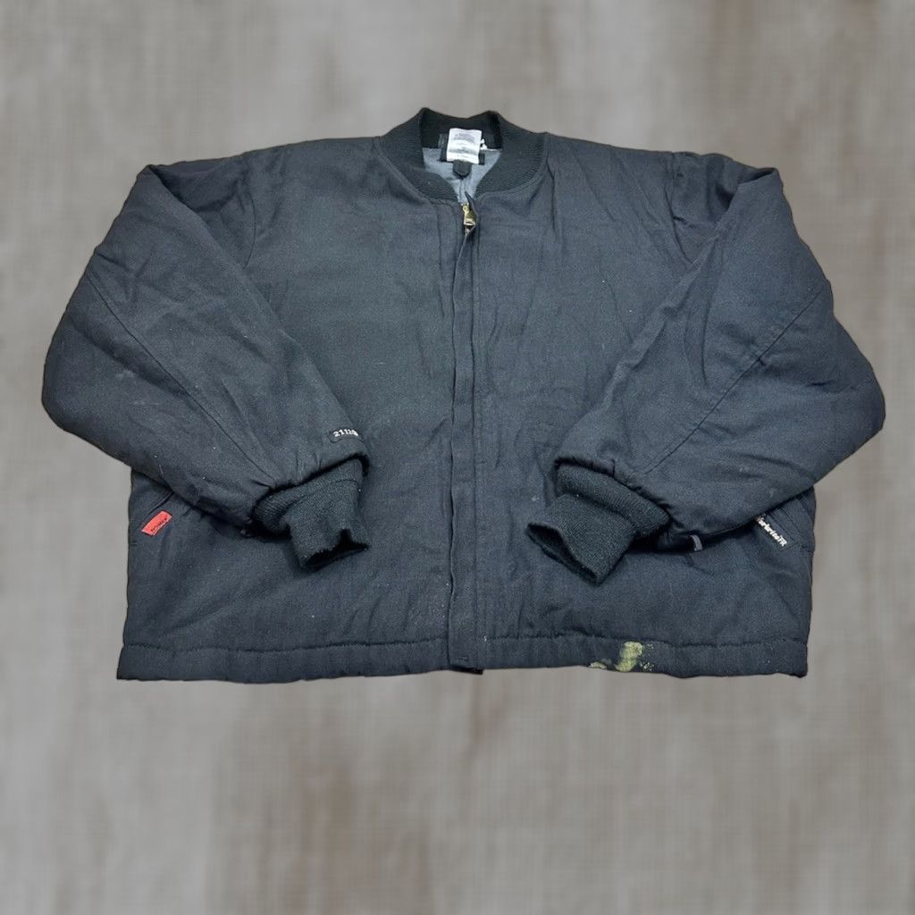 Workrite FR Black Nomex 2112 Jacket Bomber Black Full Zip Men's