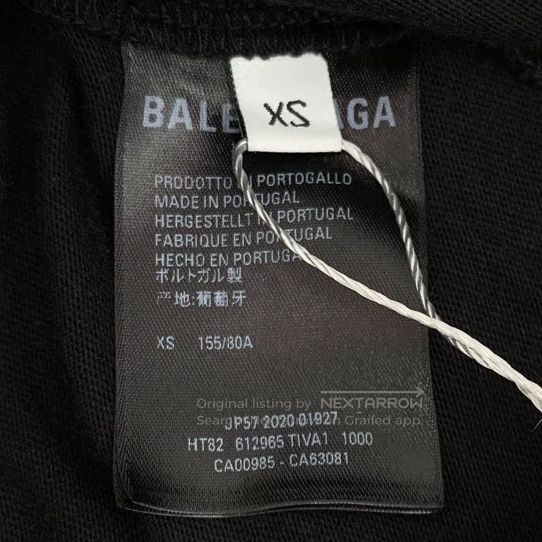 Balenciaga Balenciaga Black Logo Letter Printed Cotton Crew Neck Shor Size US XS / EU 42 / 0 - 7 Thumbnail