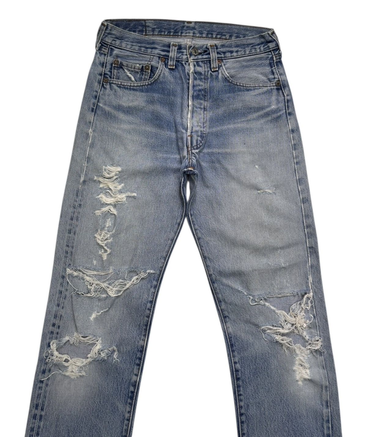 Levi's × Undercover Vintage Levis 501 Selvedge Button No 524 Distressed Denim Size US 28 / EU 44 - 2 Thumbnail