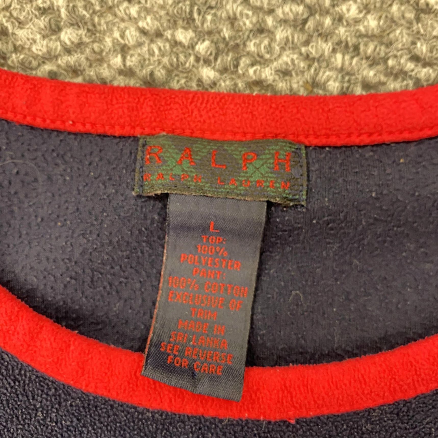 Ralph Lauren Ralph Lauren Pajama Top Boys L Navy Bear Pocket Lounge Sleep Shirt Size US L / EU 52-54 / 3 - 4 Thumbnail