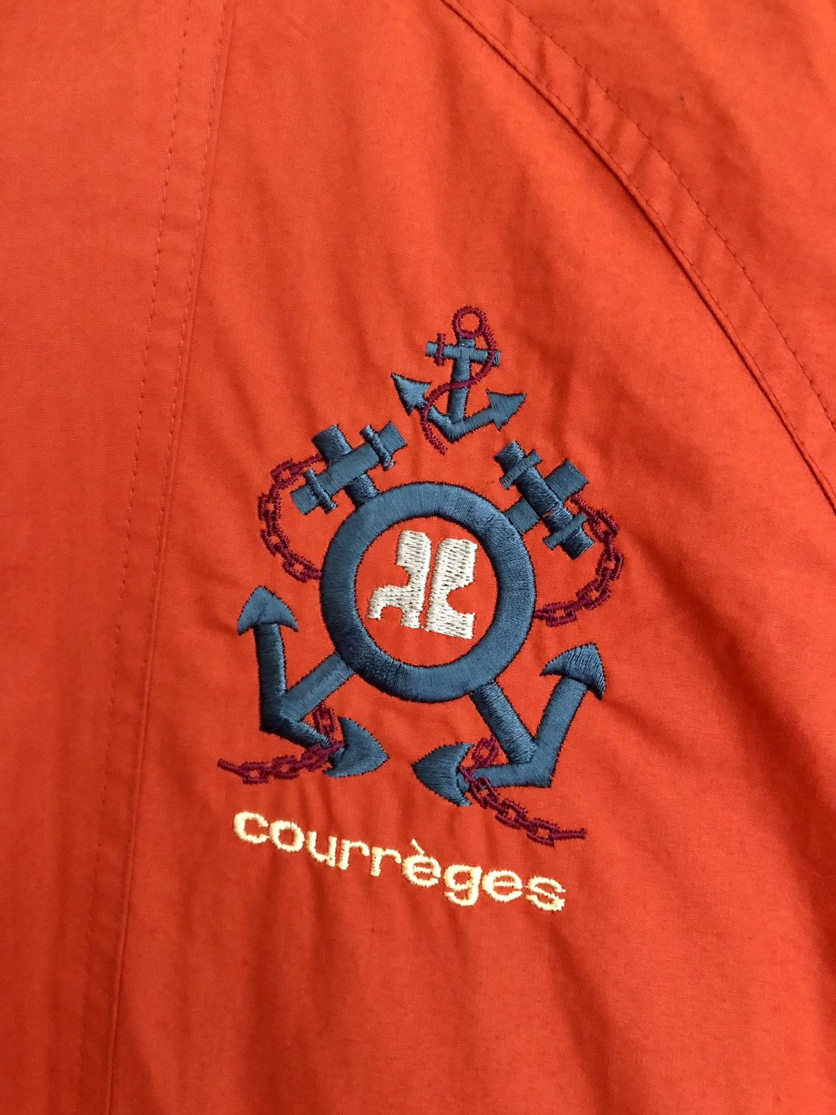 Andre Courreges × Courreges Courrèges Homme Vintage Burnt Orange Nautical Logo Jacket Size US L / EU 52-54 / 3 - 19 Thumbnail