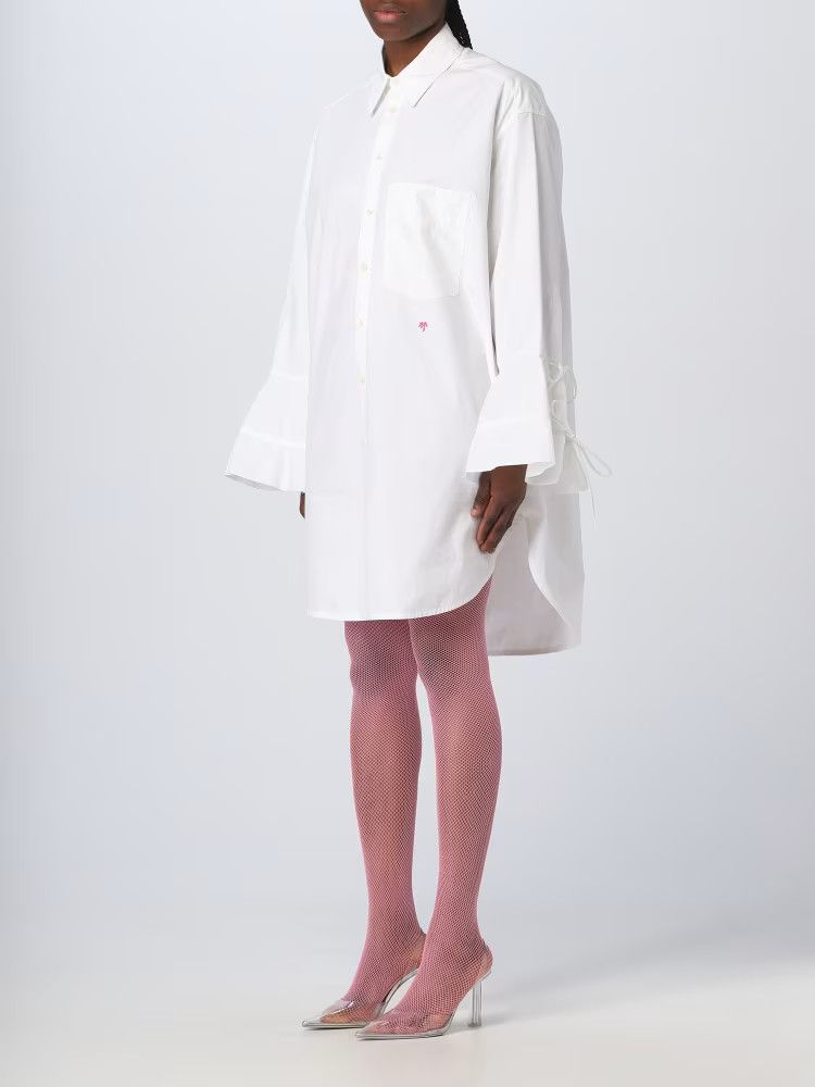 Palm Angels o1y1125 Solid Color Shirt in White Size M / US 6-8 / IT 42-44 - 3 Thumbnail