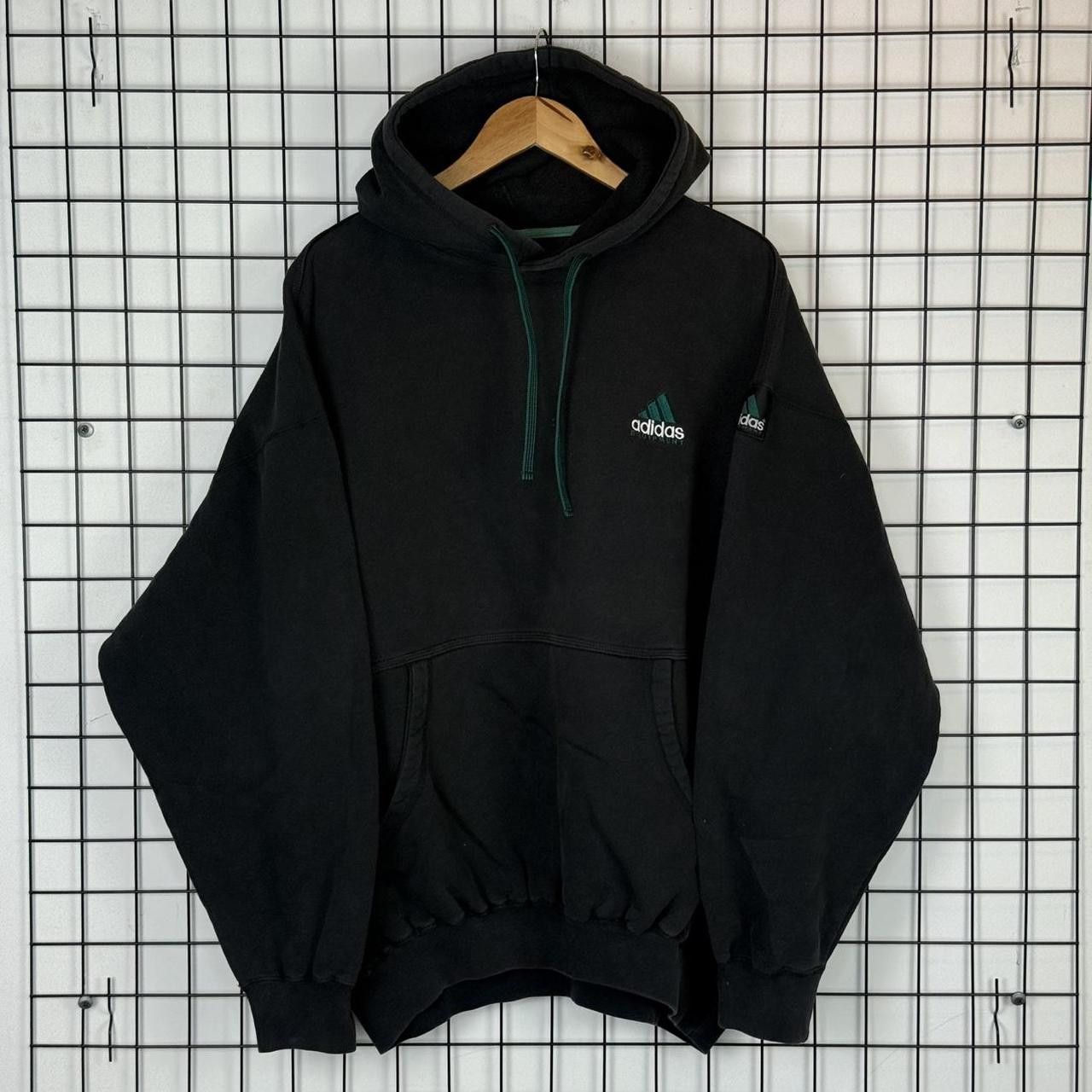 Adidas Adidas Equipment EQT Vintage 90s Black Sweatshirt Hoodie Size US XL / EU 56 / 4 - 1 Thumbnail