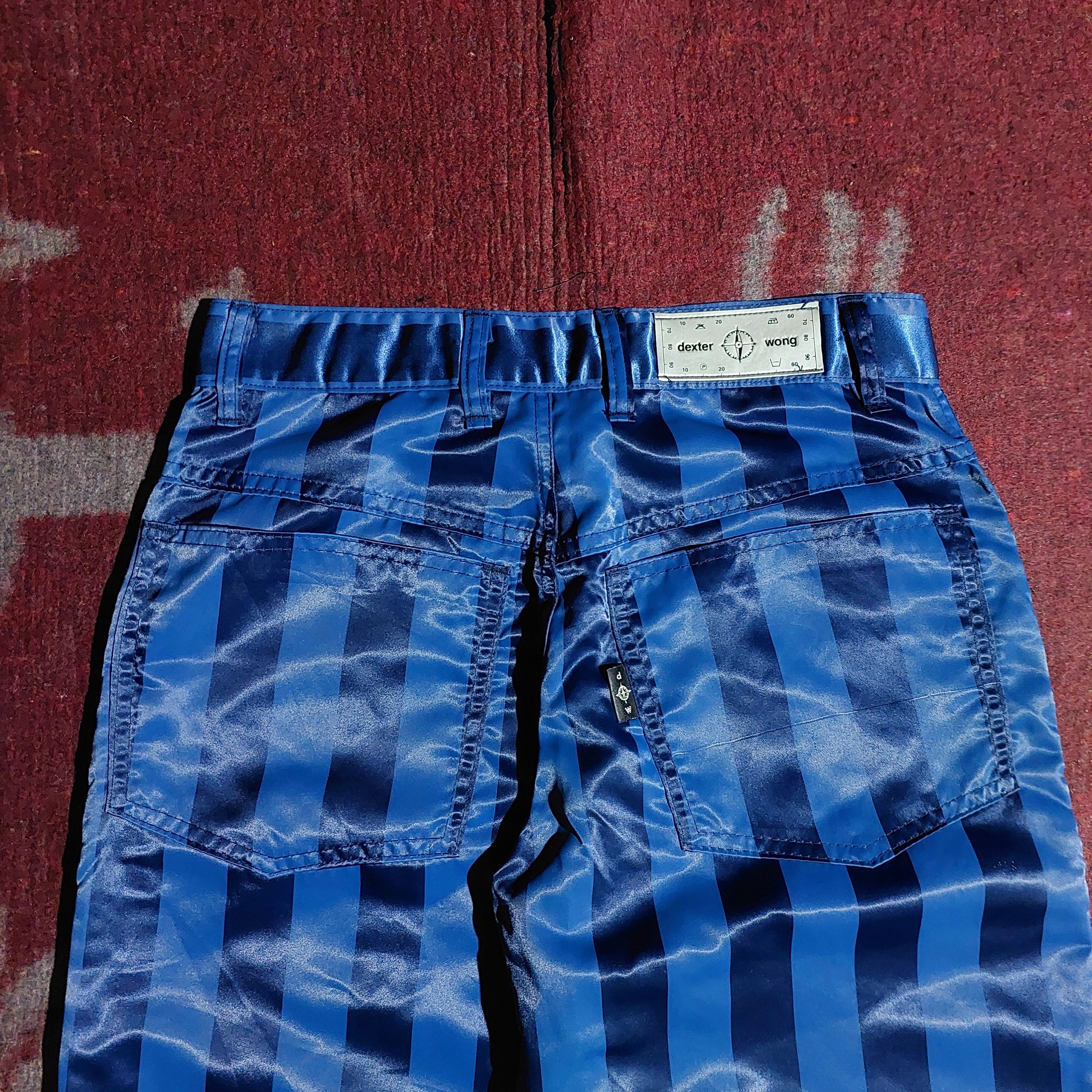 Dexter Wong 90's Dexter Wong UK blue stripe nylon pants Size US 28 / EU 44 - 5 Thumbnail