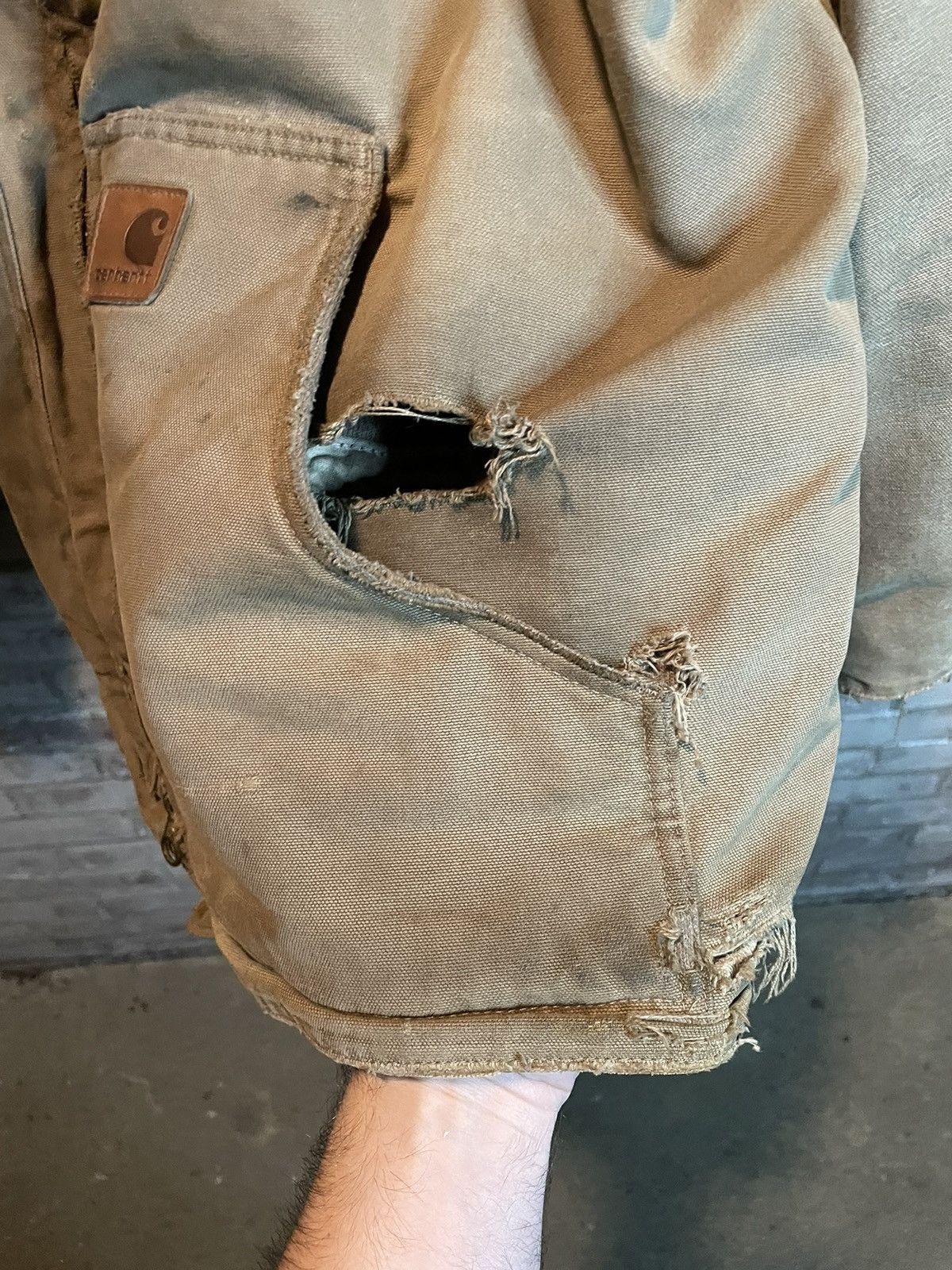 Carhartt Carhartt Sherpa Lined Distressed Brown Ridge Coat Jacket Size US XL / EU 56 / 4 - 5 Thumbnail
