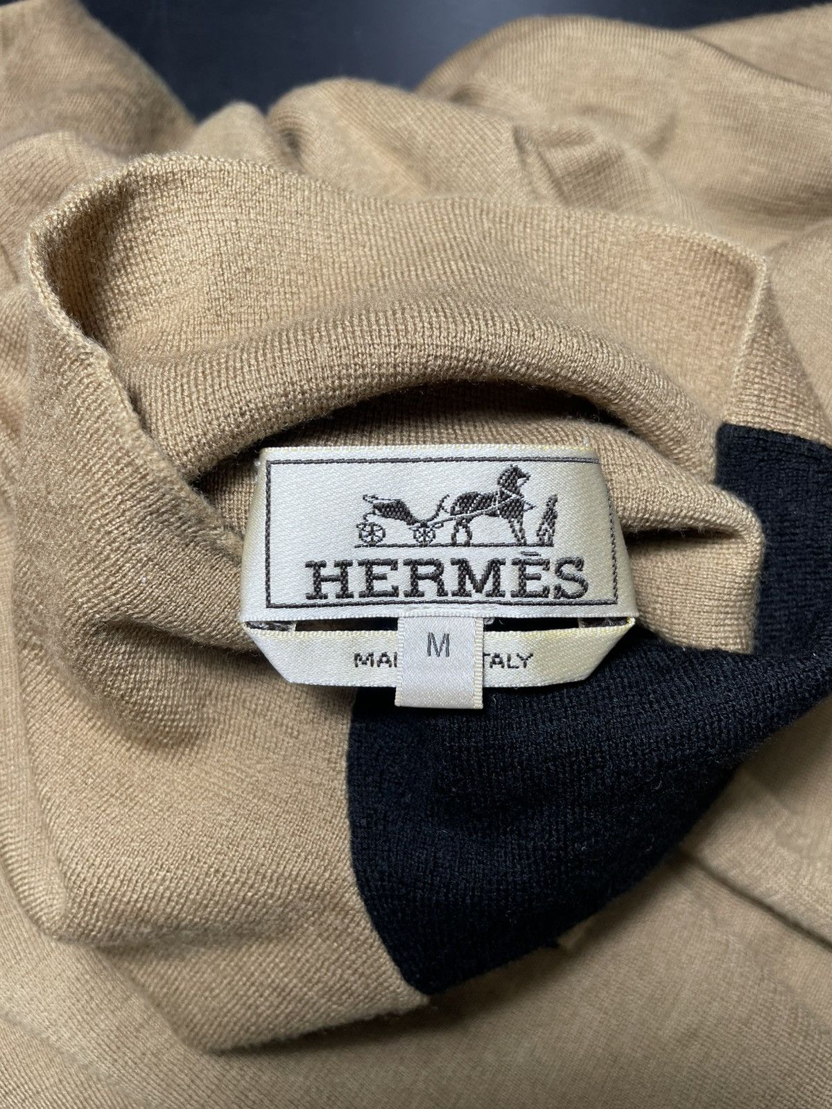 Hermes Hermès high-neck color-blocked knit sweater Size US M / EU 48-50 / 2 - 10 Thumbnail